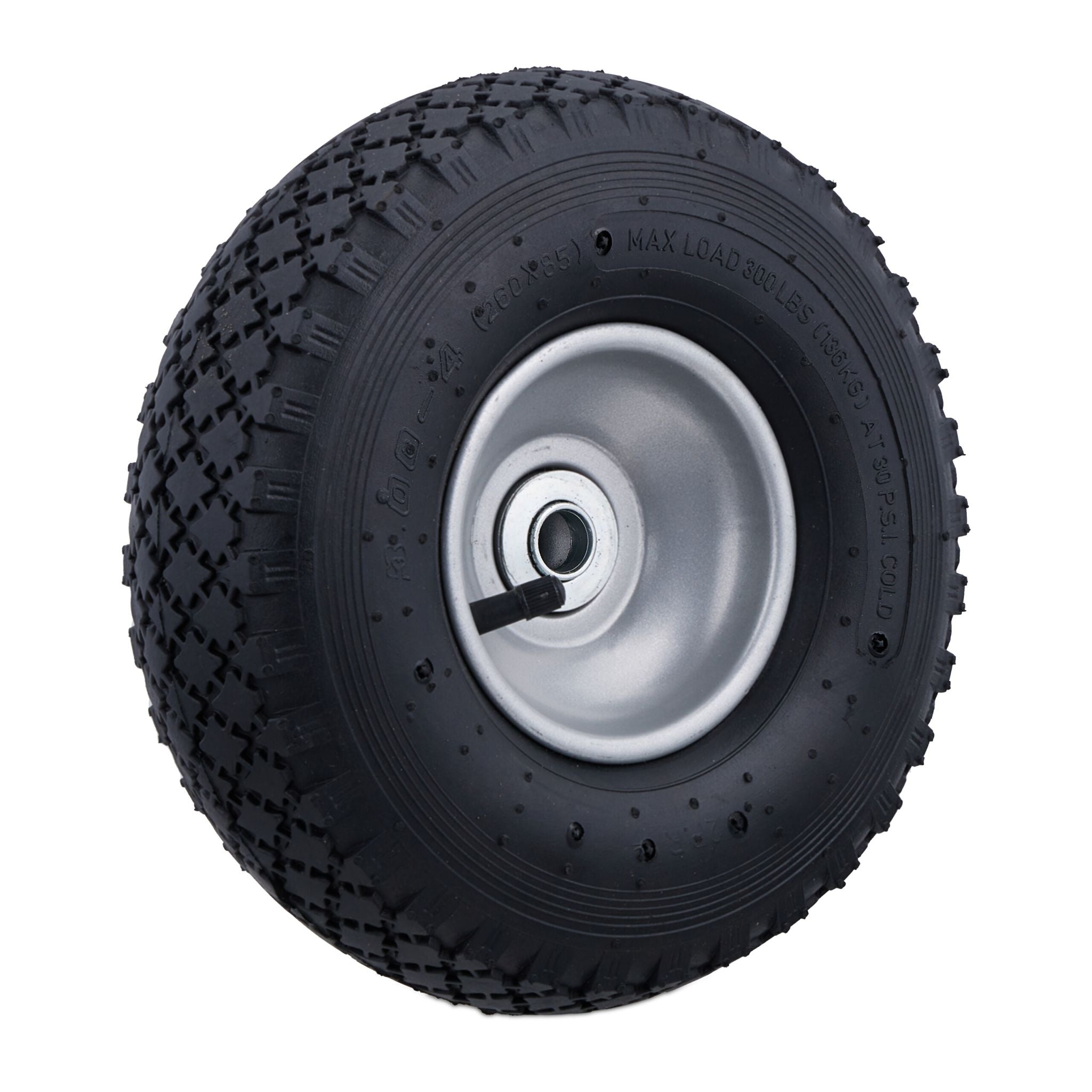 Sackkarrenrad 2er-Set 3.00-4 Schwarz-Grau von Relaxdays