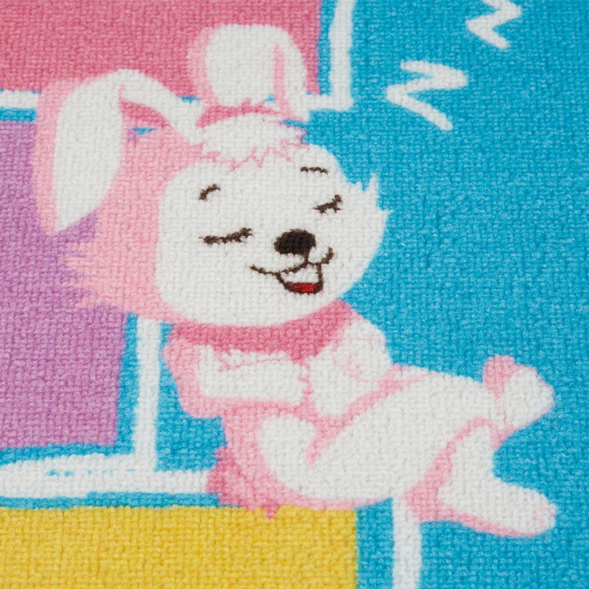 Kinderteppich Hüpfspiel 180 x 70cm Blau-Grün-Rosa von guteszeug.ch