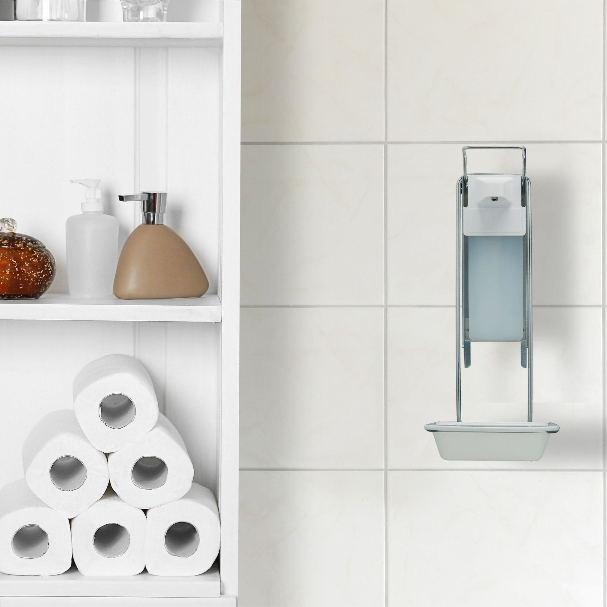 Eurospender 500 ml Weiss-Silber von Relaxdays