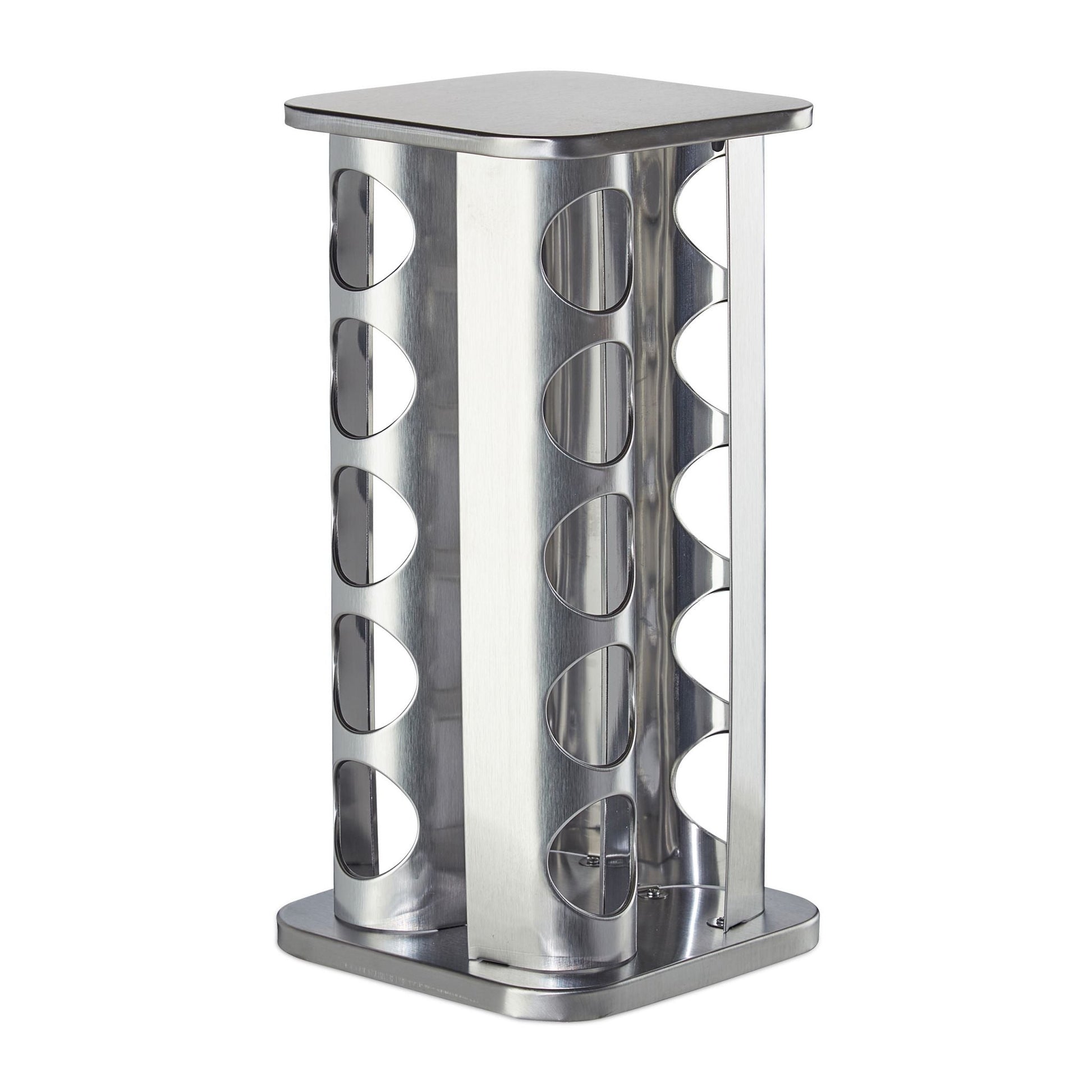 Gewürzkarussell mit 20 Gläsern Silber-Transparent von Relaxdays