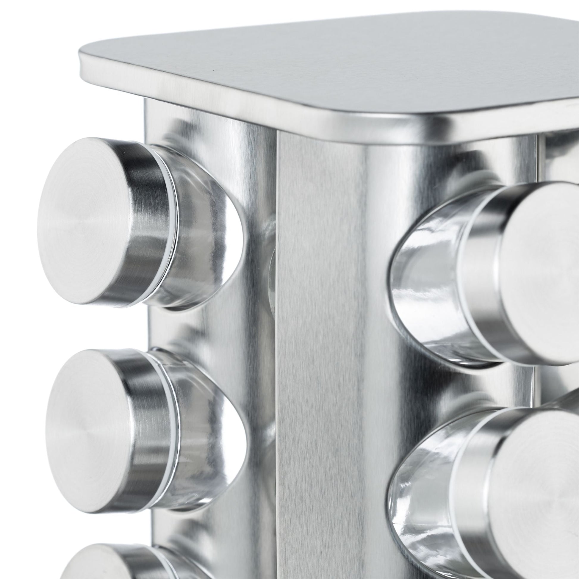 Gewürzkarussell mit 20 Gläsern Silber-Transparent von Relaxdays