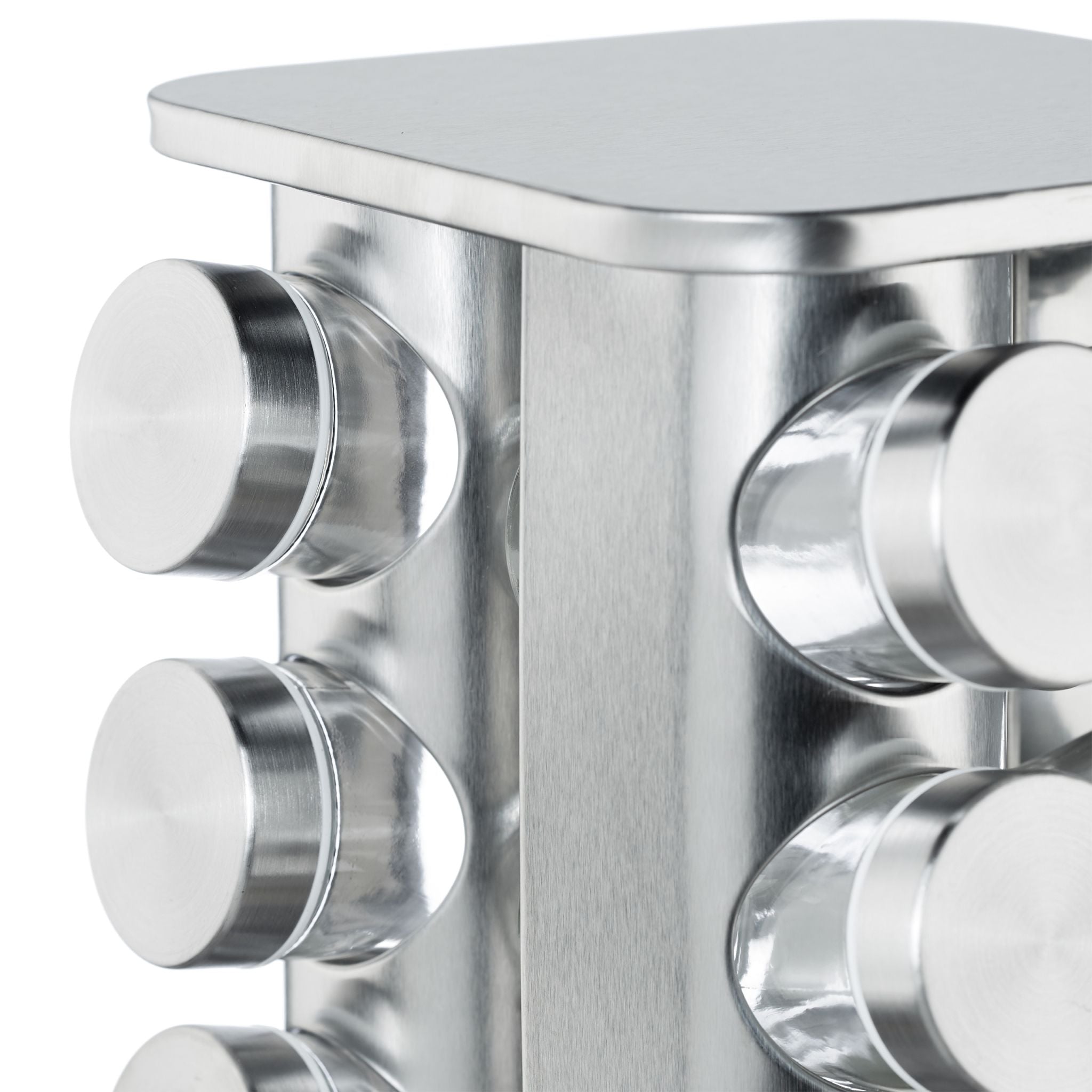 Gewürzkarussell mit 20 Gläsern Silber-Transparent von Relaxdays