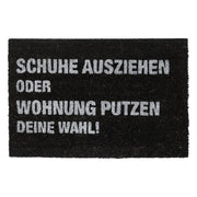 Fussmatte Kokos Wohnung putzen Weiss-Schwarz von Relaxdays