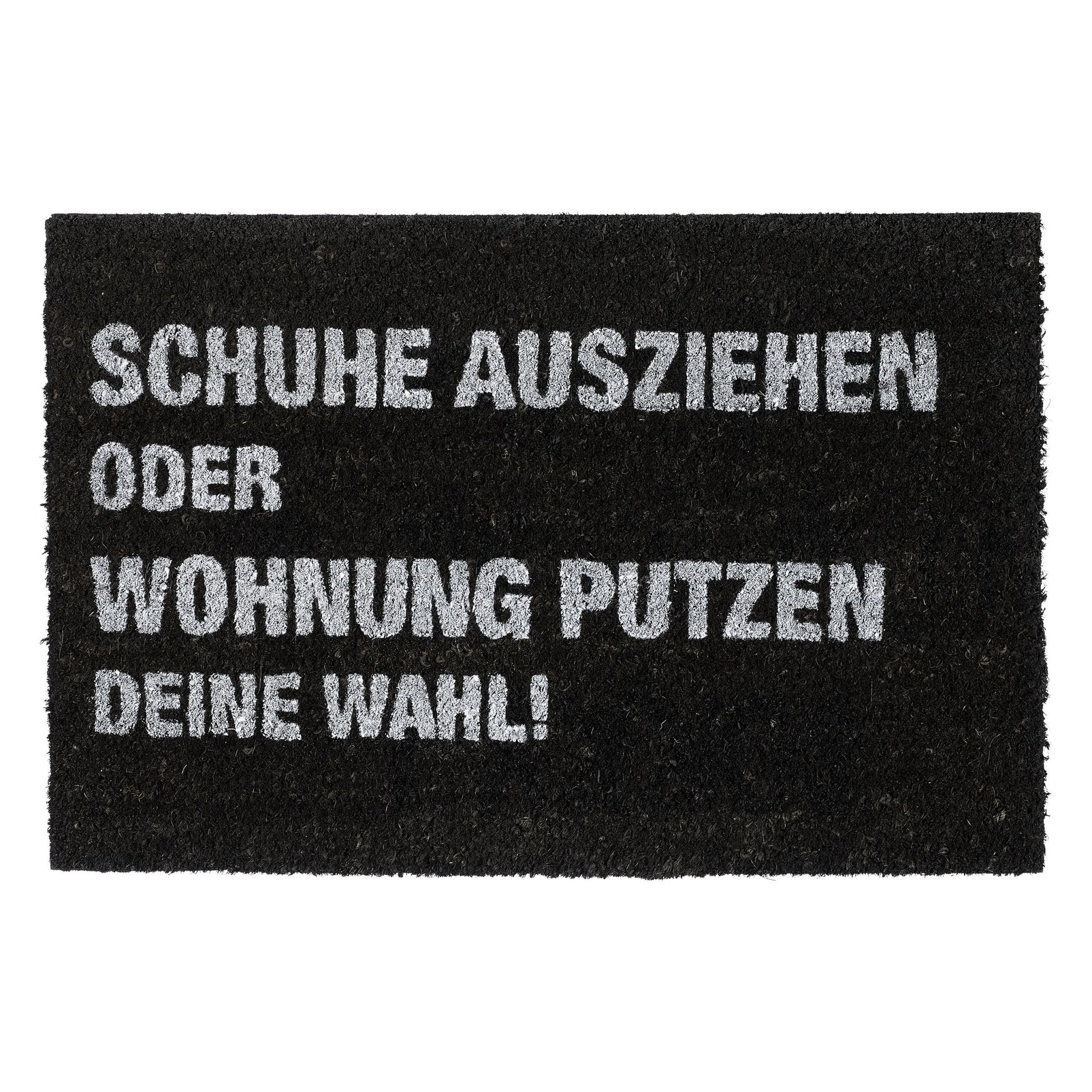 Fussmatte Kokos Wohnung putzen Weiss-Schwarz von Relaxdays