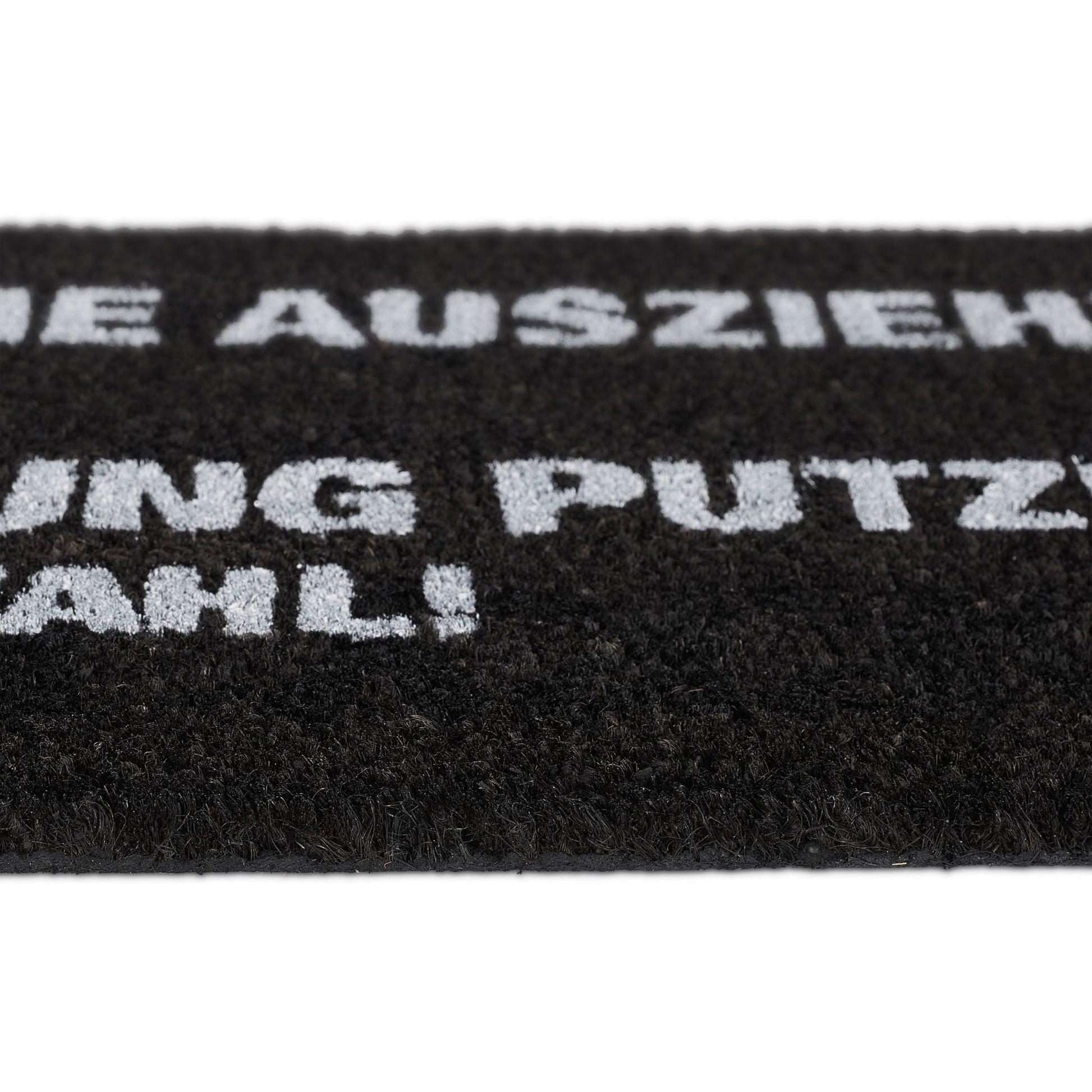 Fussmatte Kokos Wohnung putzen Weiss-Schwarz von Relaxdays