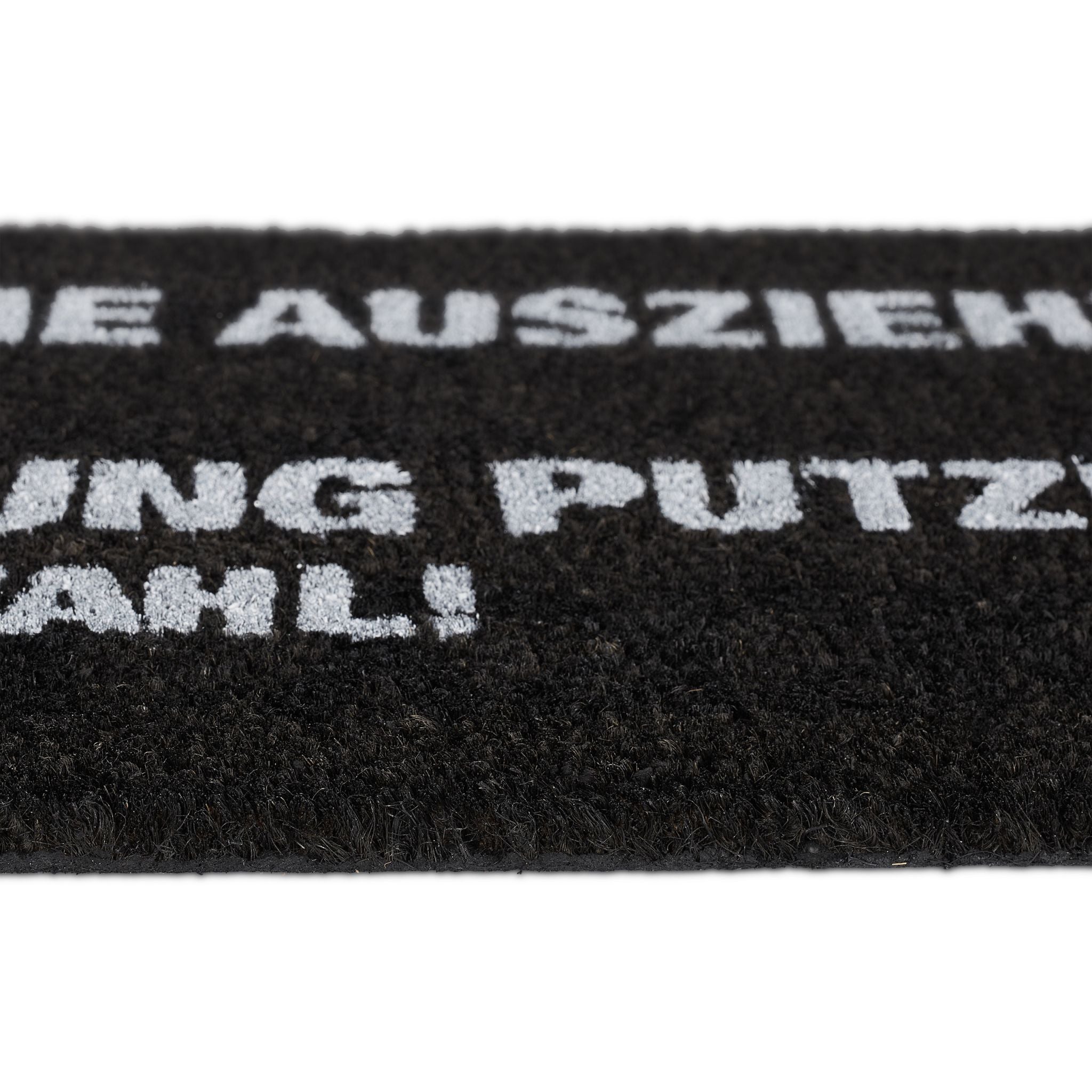 Fussmatte Kokos Wohnung putzen Weiss-Schwarz von Relaxdays