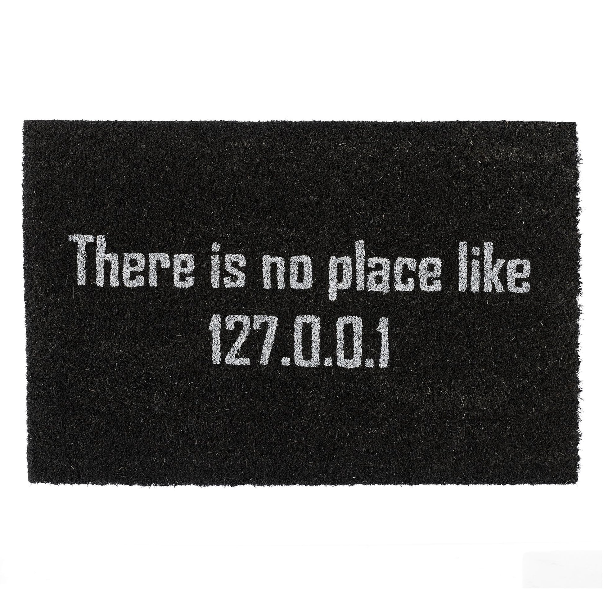 Fussmatte Kokos 127.0.0.1 Weiss-Schwarz von Relaxdays
