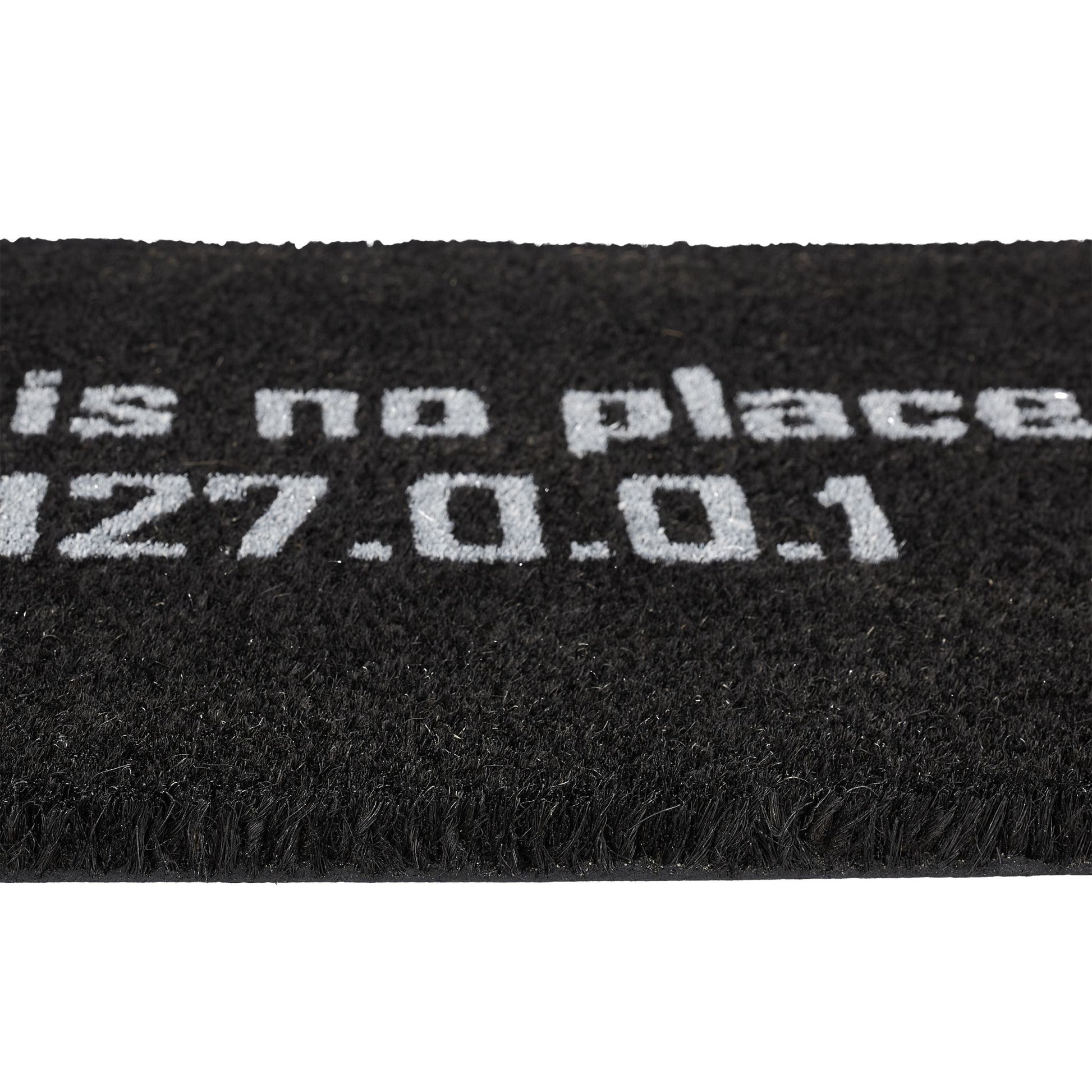 Fussmatte Kokos 127.0.0.1 Weiss-Schwarz von Relaxdays