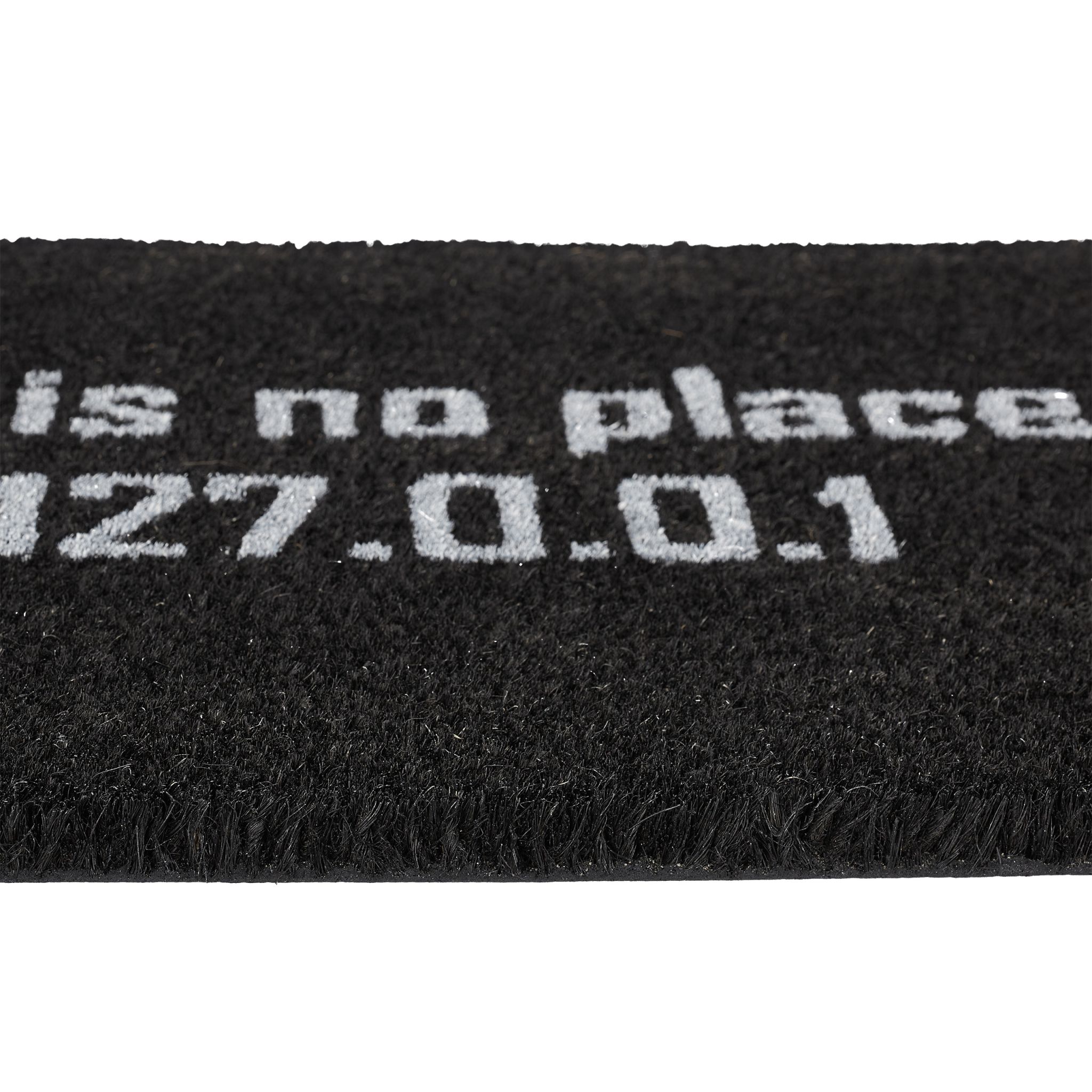 Fussmatte Kokos 127.0.0.1 Weiss-Schwarz von Relaxdays