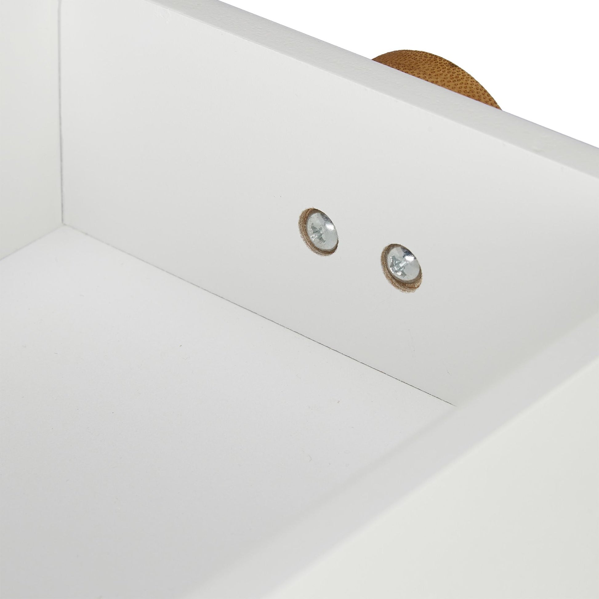 Schreibtisch Organizer 2 Fächer Weiss-Hellbraun von Relaxdays