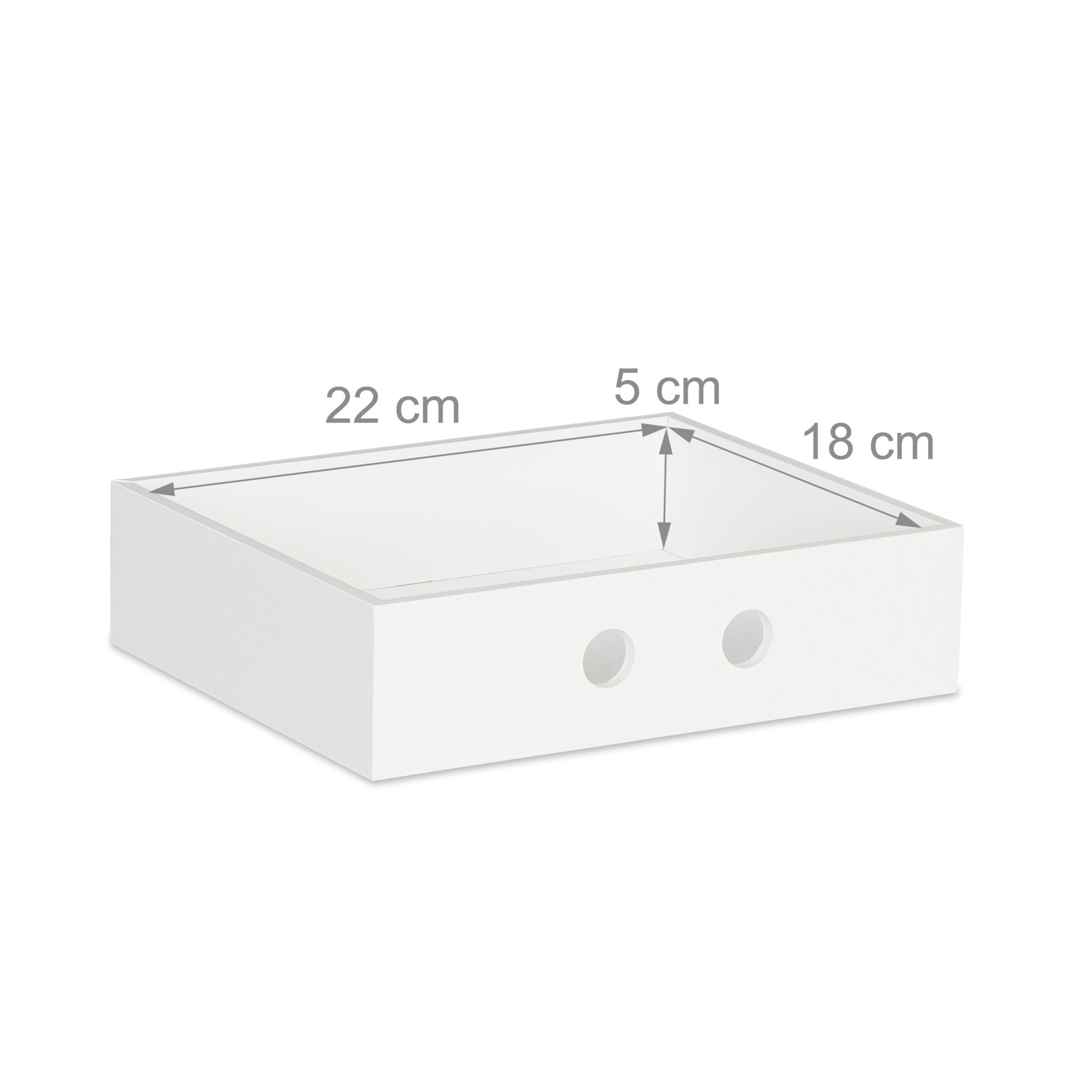 Schreibtisch Organizer 2 Schubladen Weiss-Hellbraun von Relaxdays