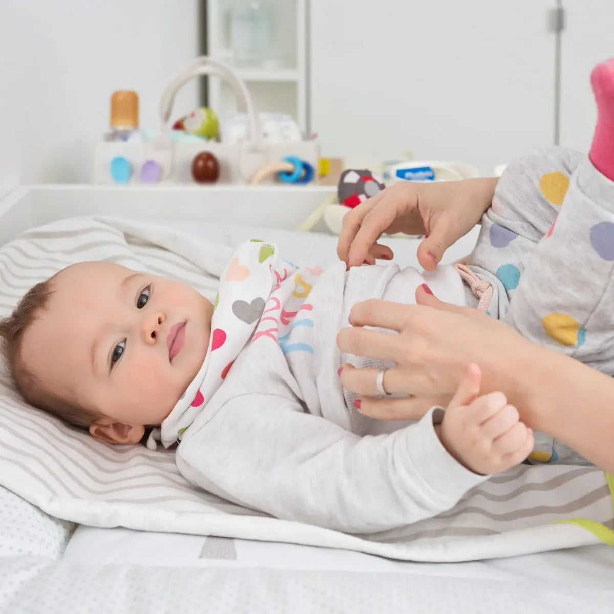 Baby Windel Caddy Filz Tragbare Windelaufbewahrung Beige von Relaxdays