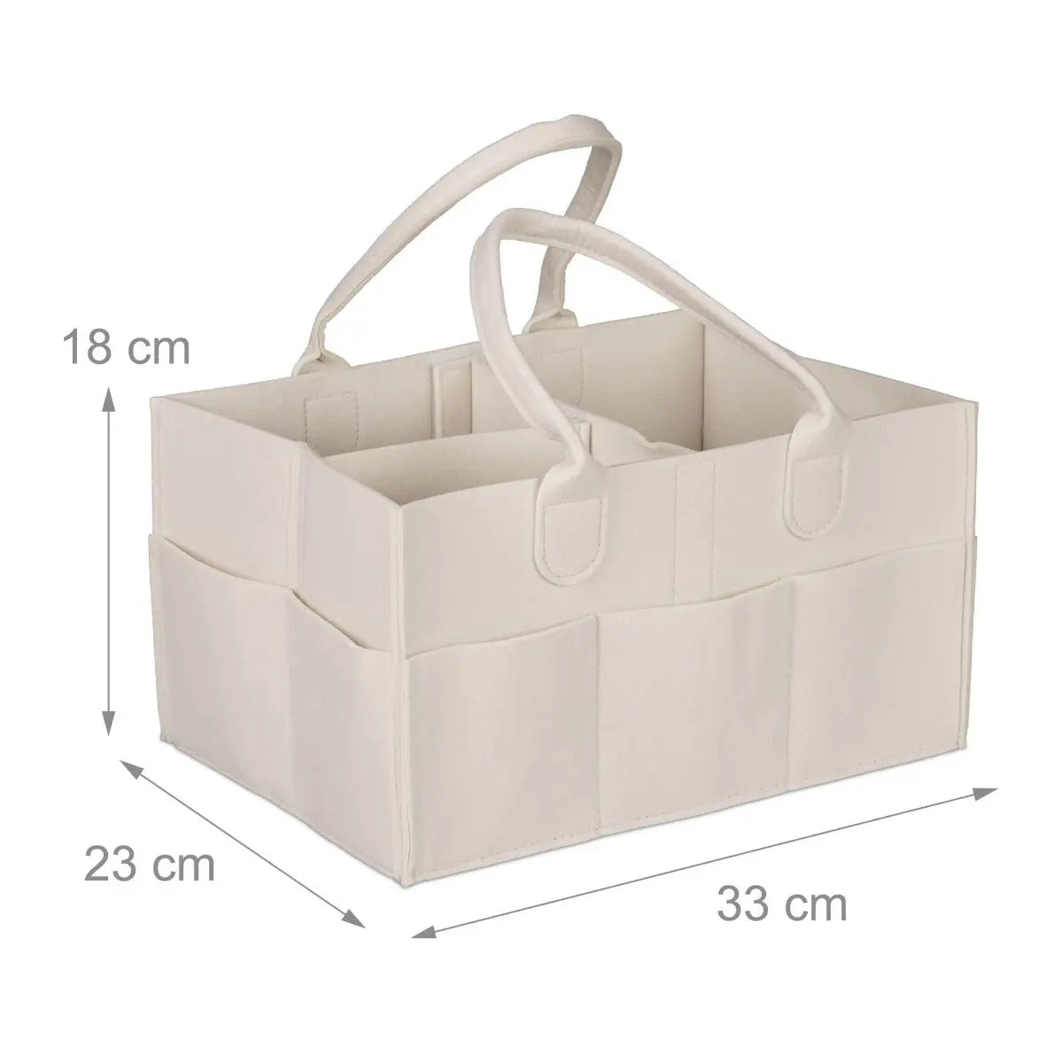 Baby Windel Caddy Filz Tragbare Windelaufbewahrung Beige von Relaxdays
