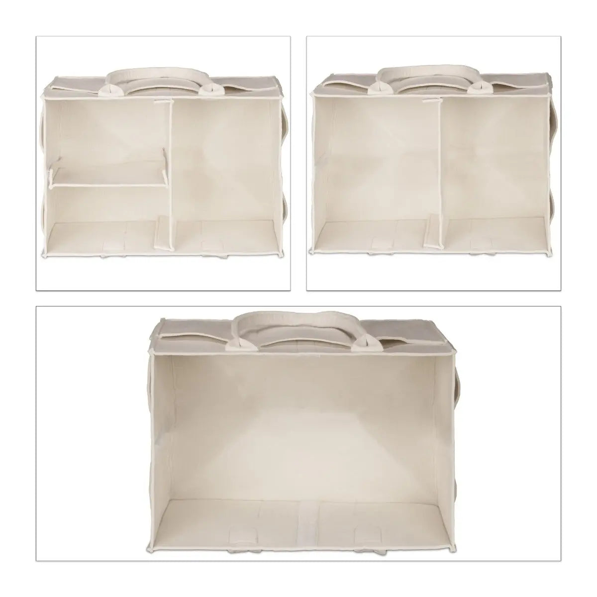 Baby Windel Caddy Filz Tragbare Windelaufbewahrung Beige von Relaxdays