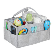 Baby Windel Caddy Filz Grau von Relaxdays
