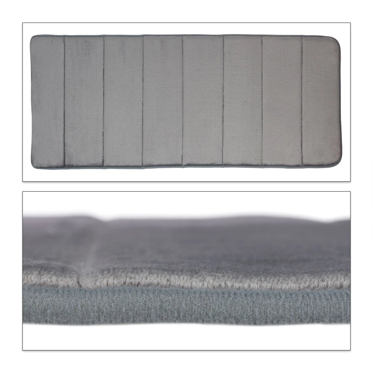 Memoryschaum Badematte in Grau Grau von Relaxdays