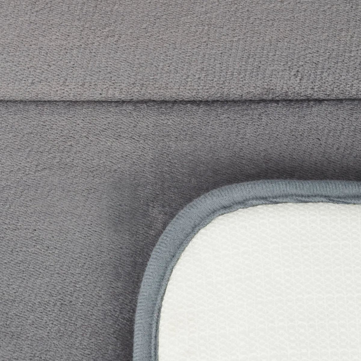 Memoryschaum Badematte in Grau Grau von Relaxdays