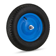 Schubkarrenrad 4.80 4.00-8 mit Achse Blau-Schwarz von Relaxdays