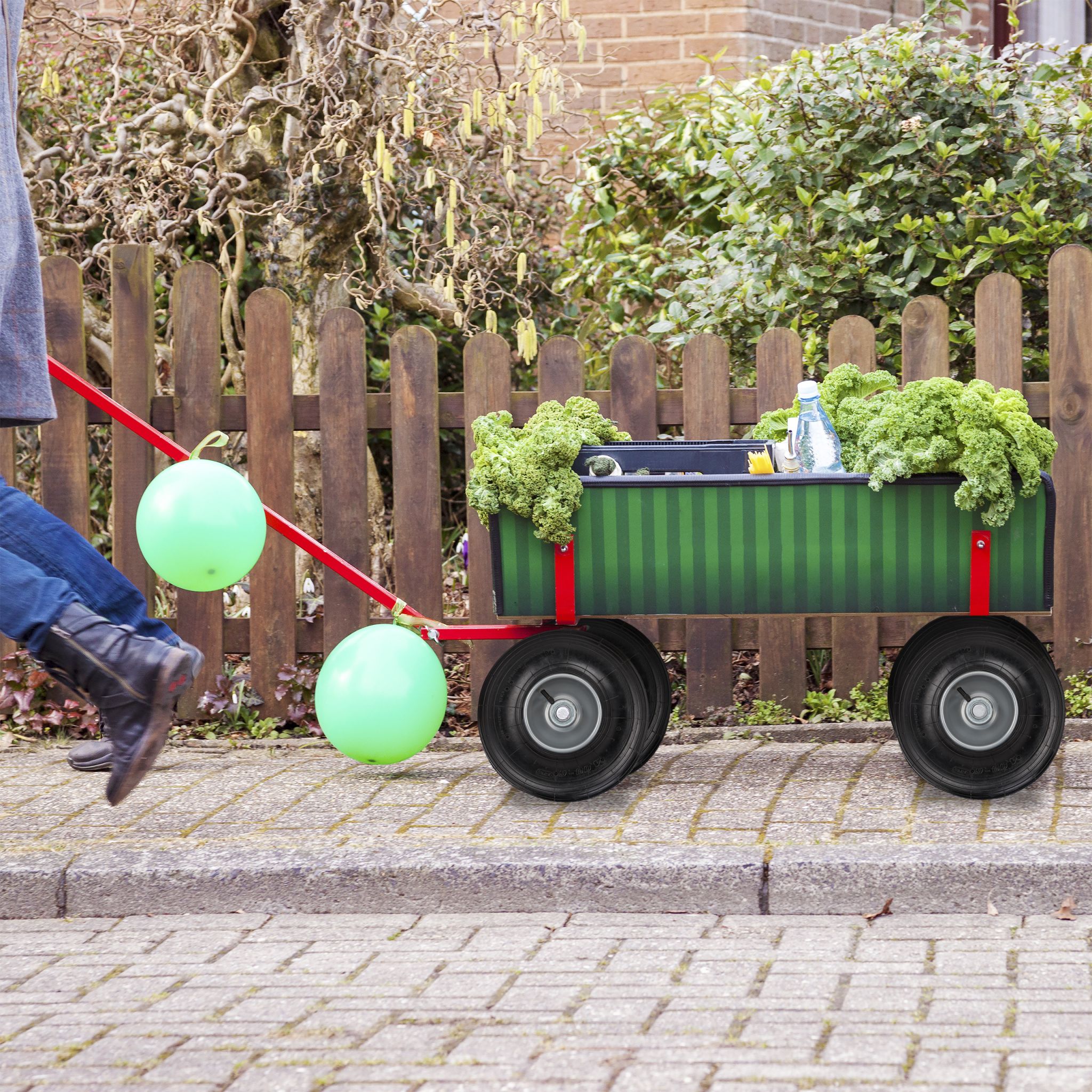 Schubkarrenrad Set mit Schlauch 4.00-6 Schwarz von Relaxdays