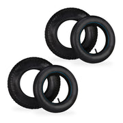 Schubkarrenrad mit Schlauch 2er-Set Schwarz von Relaxdays