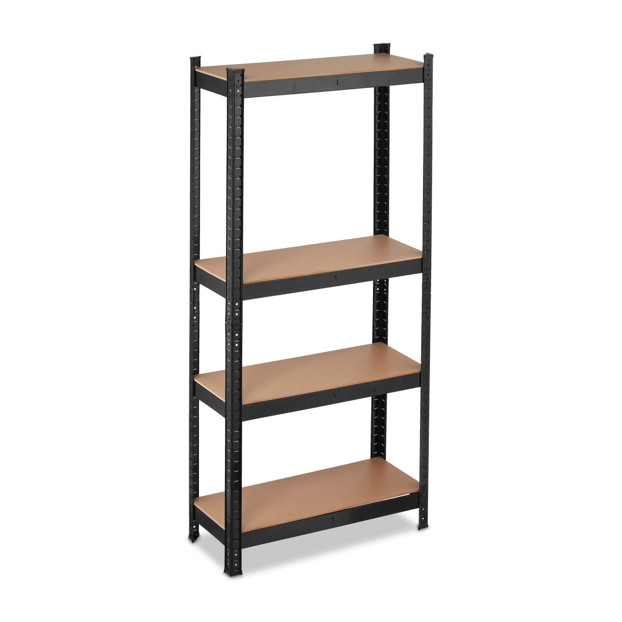 Schwerlastregal 150cm schwarz Hellbraun-Schwarz von Relaxdays