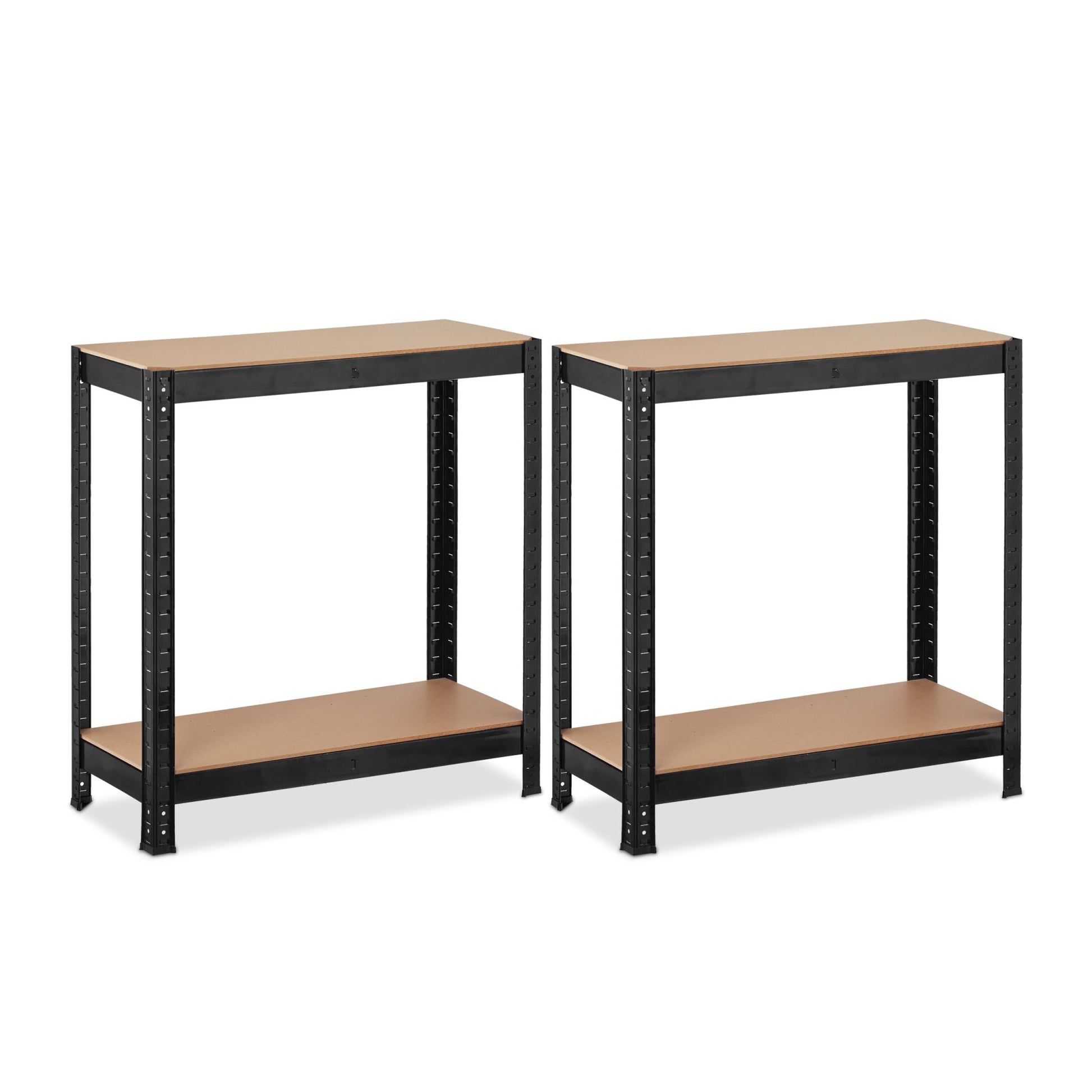 Schwerlastregal 150cm schwarz Hellbraun-Schwarz von Relaxdays