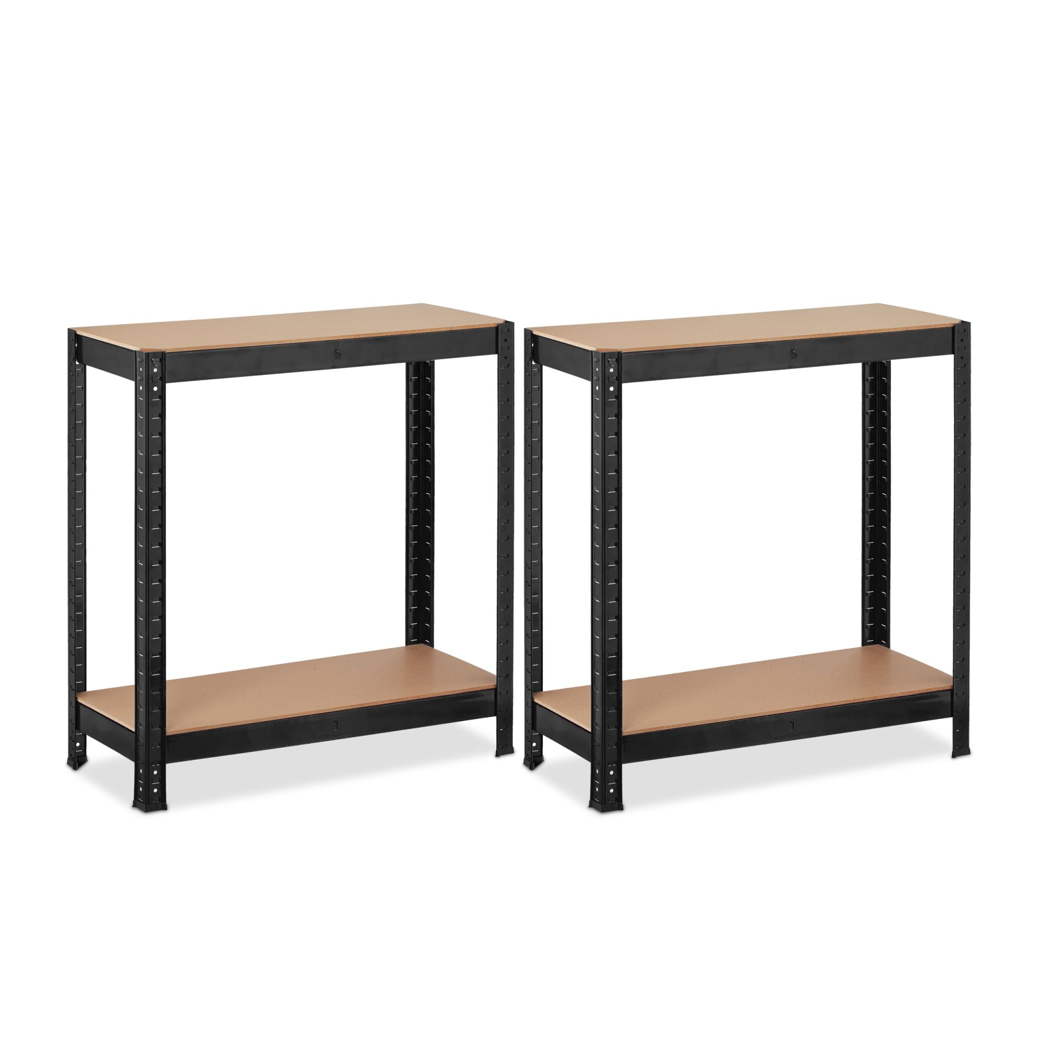 Schwerlastregal 150cm schwarz Hellbraun-Schwarz von Relaxdays
