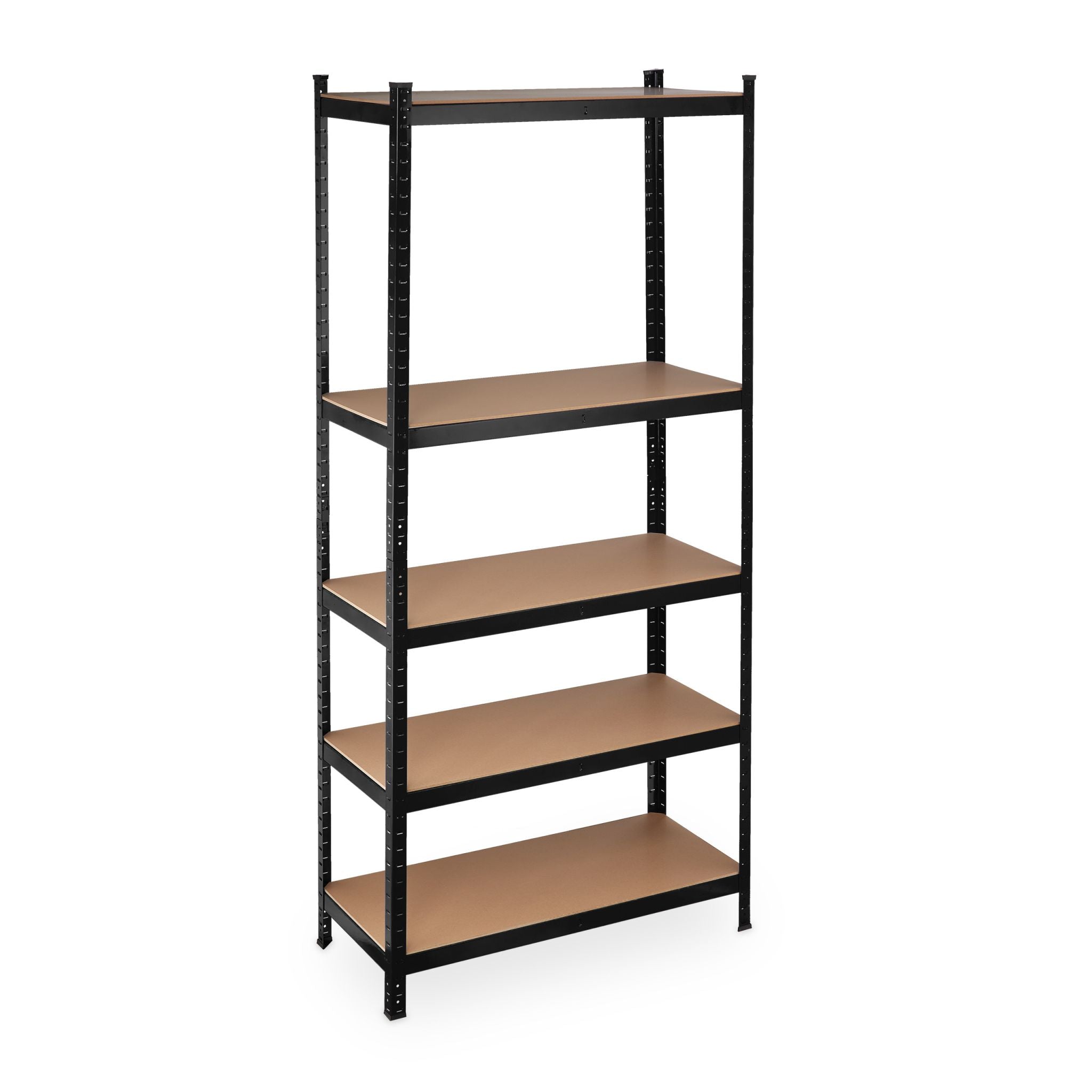 Schwerlastregal 220cm schwarz Hellbraun-Schwarz von Relaxdays