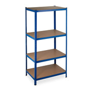 Schwerlastregal 180x90x60 blau Blau-Hellbraun-Schwarz von Relaxdays