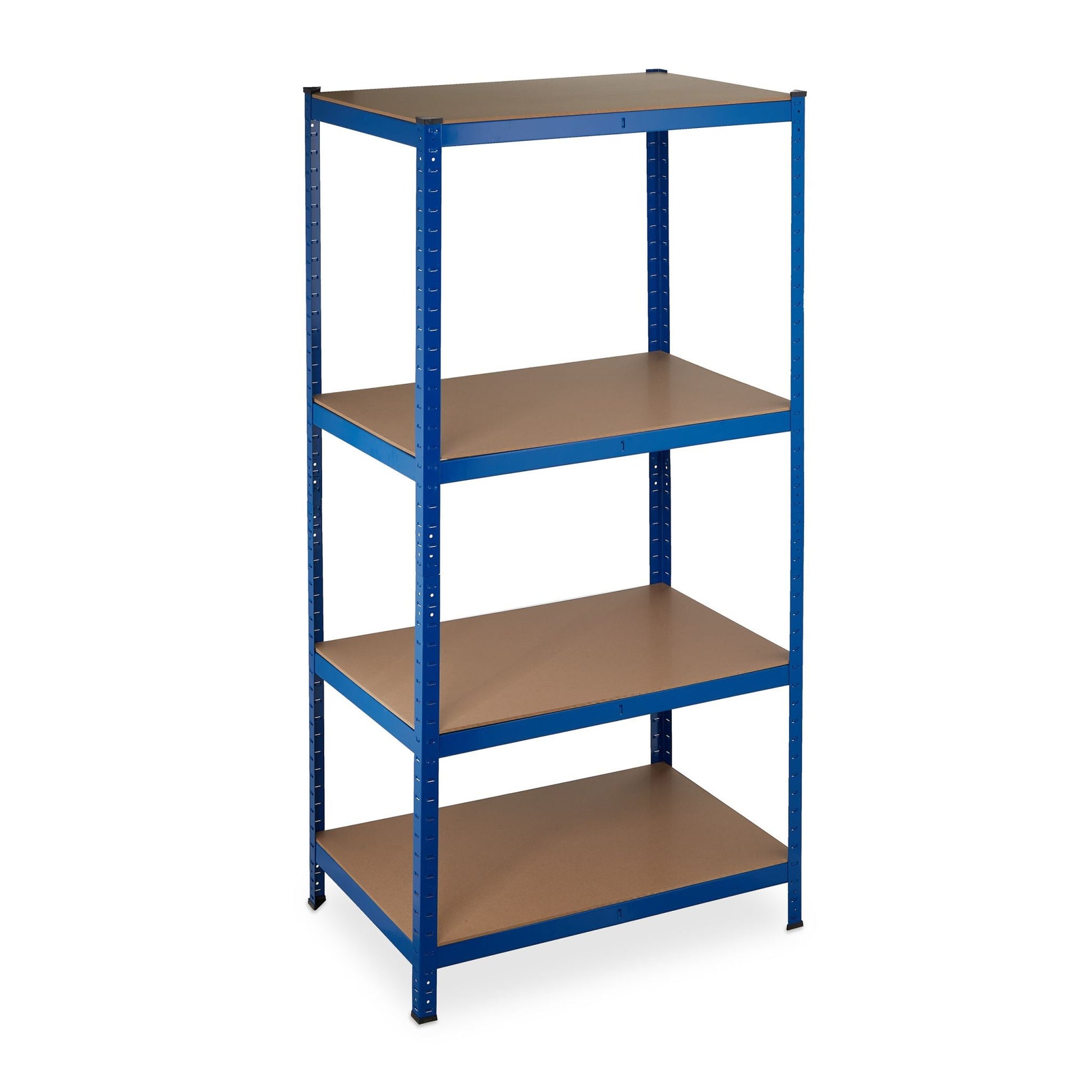 Schwerlastregal 180x90x60 blau Blau-Hellbraun-Schwarz von Relaxdays
