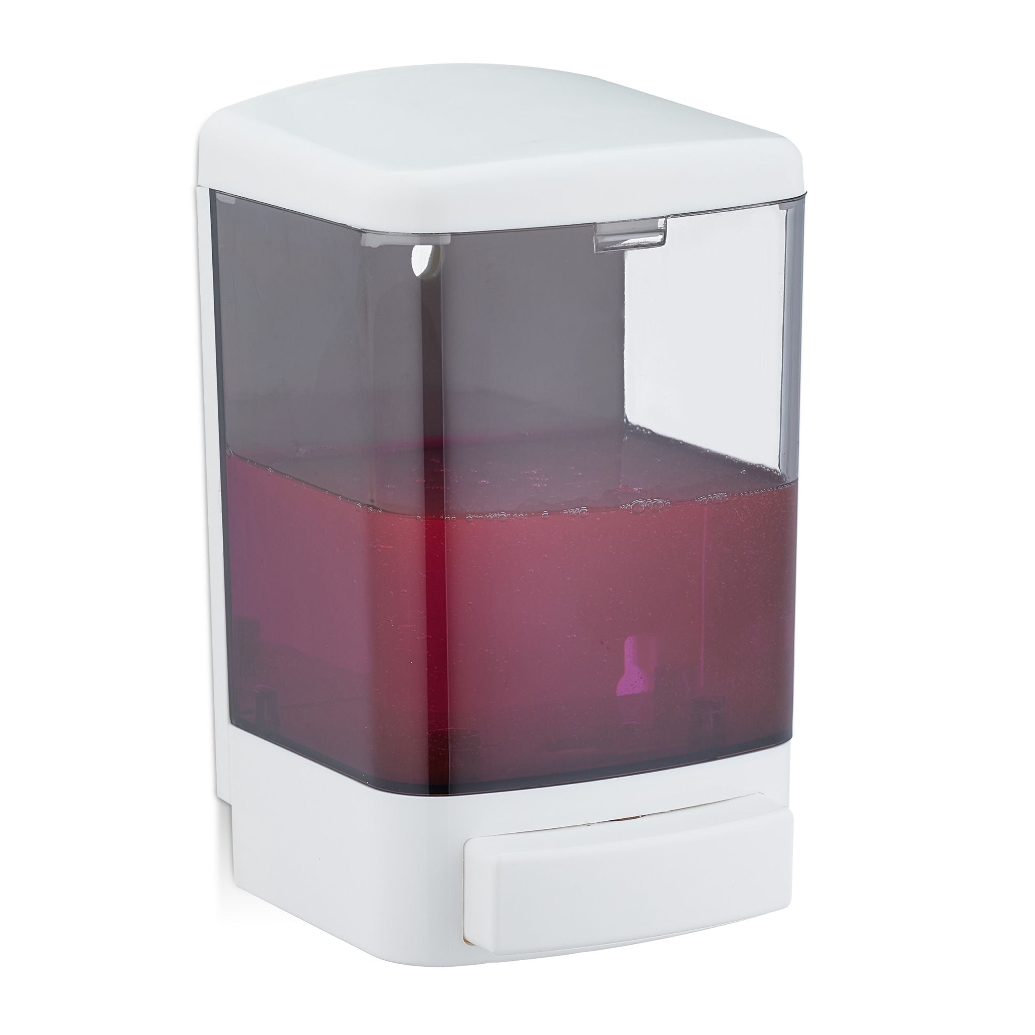 Wandseifenspender 1000 ml Weiss-Grau von Relaxdays