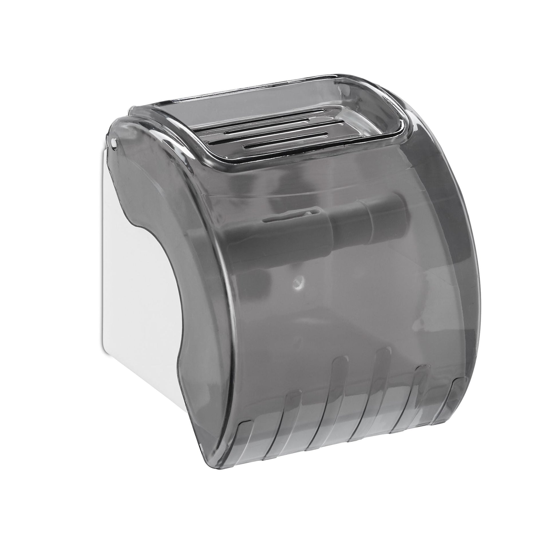 Toilettenpapierhalter mit Ablage Weiss-Grau von Relaxdays