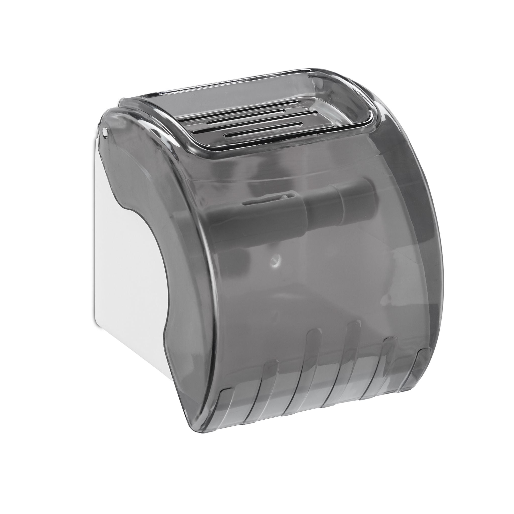 Toilettenpapierhalter mit Ablage Weiss-Grau von Relaxdays