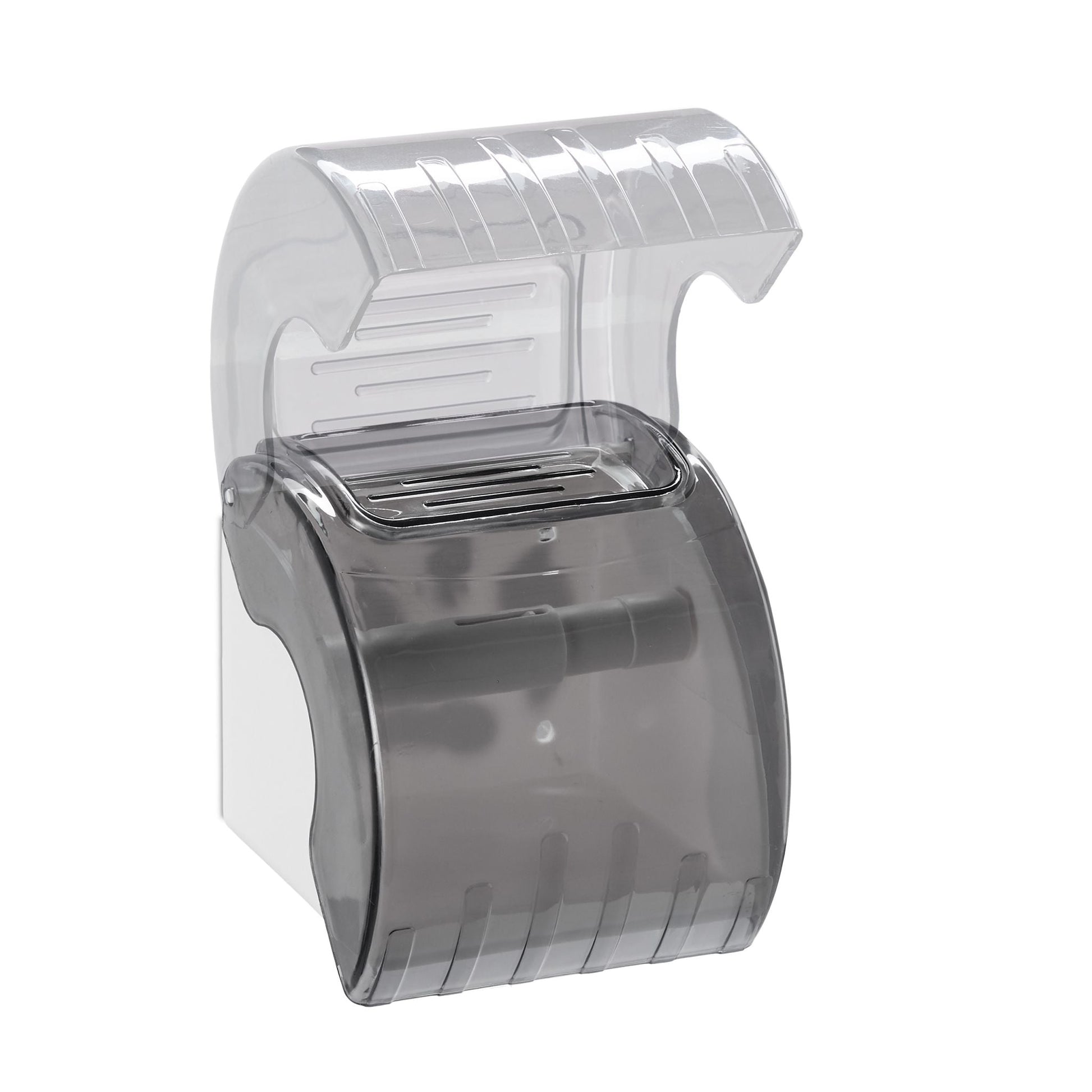 Toilettenpapierhalter mit Ablage Weiss-Grau von Relaxdays