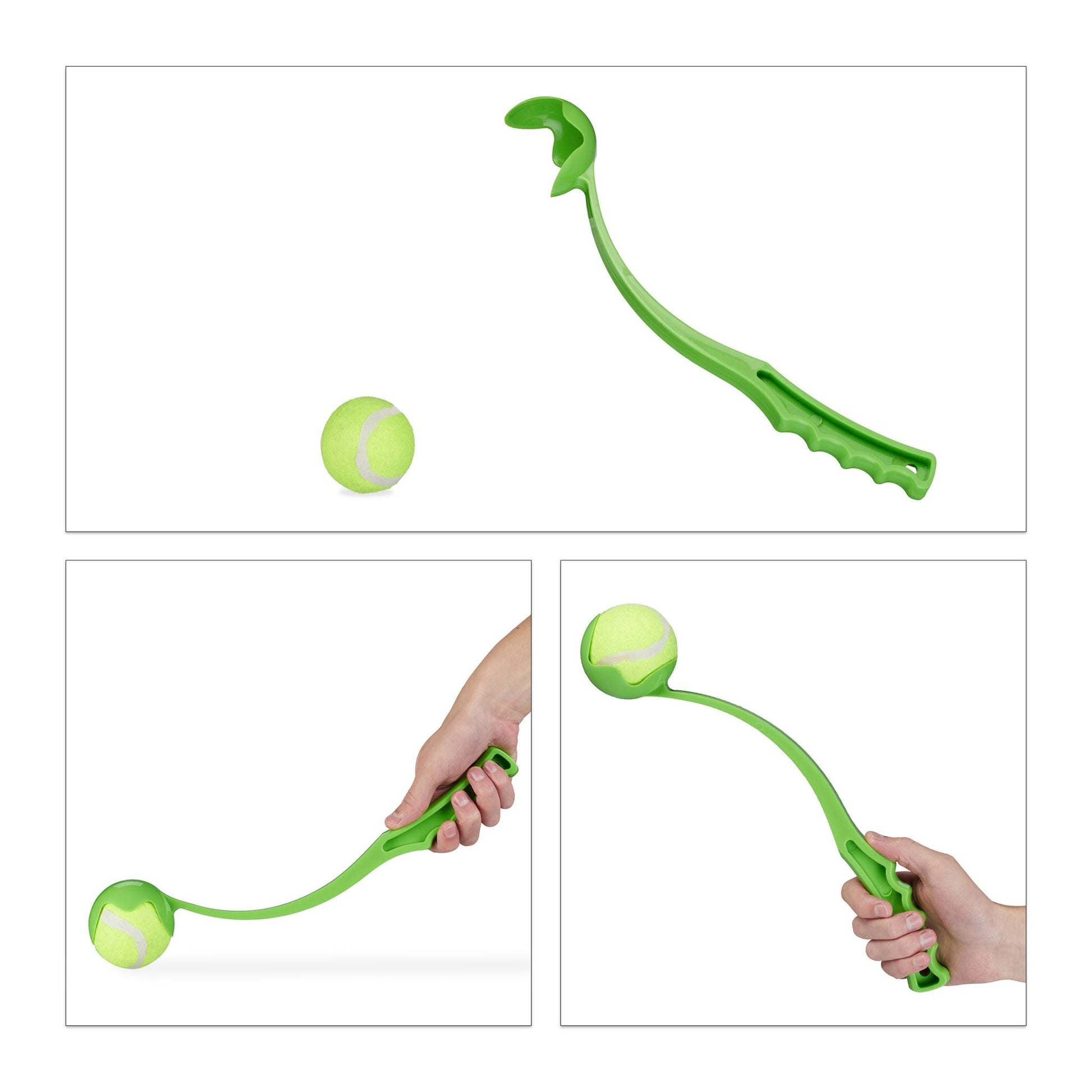 Ballschleuder für Hunde 2er-Set Blau-Grün von Relaxdays