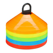 Markierungshütchen 50er-Set Blau-Orange-Rot von Relaxdays