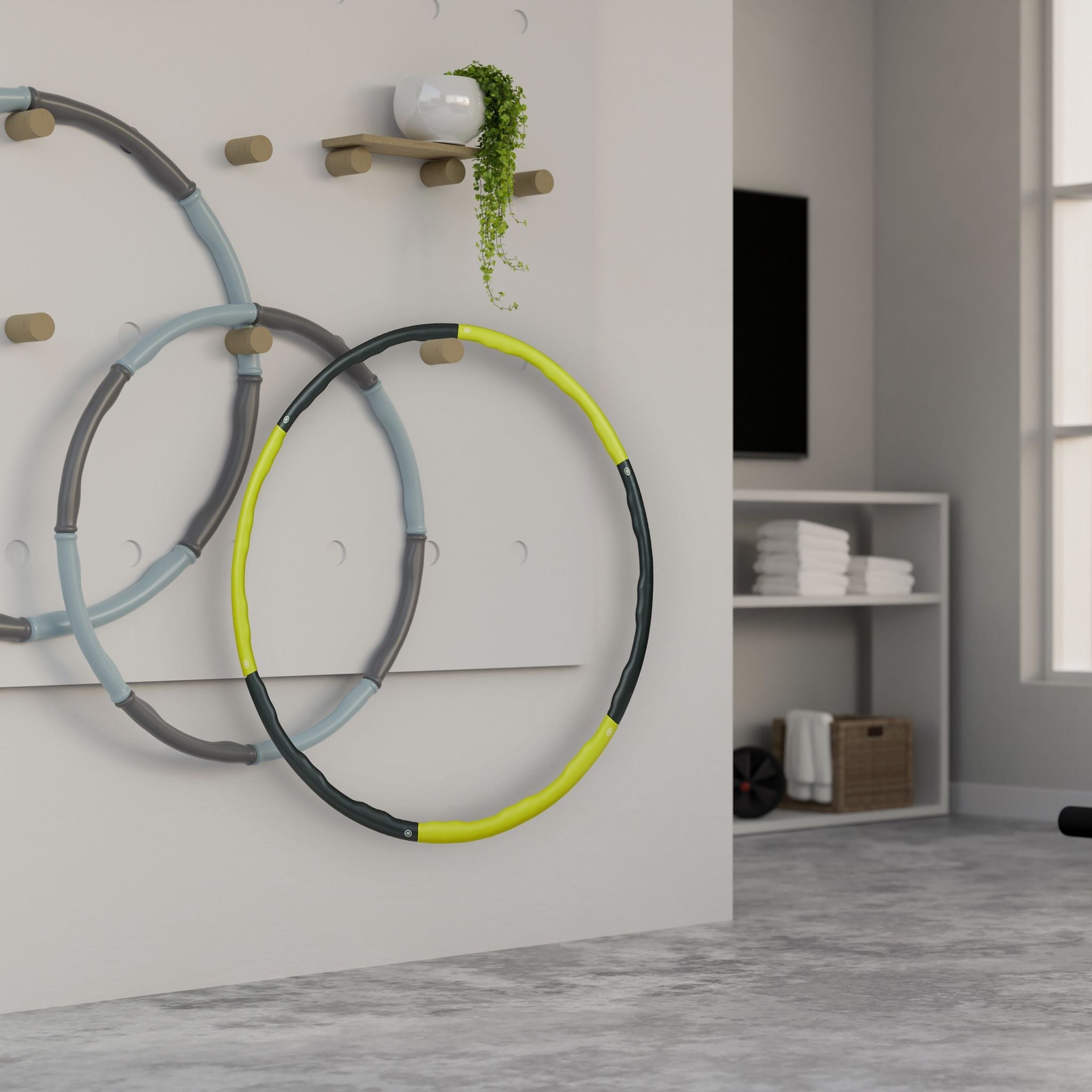 Hula Hoop Reifen Erwachsene Grün-Schwarz von Relaxdays