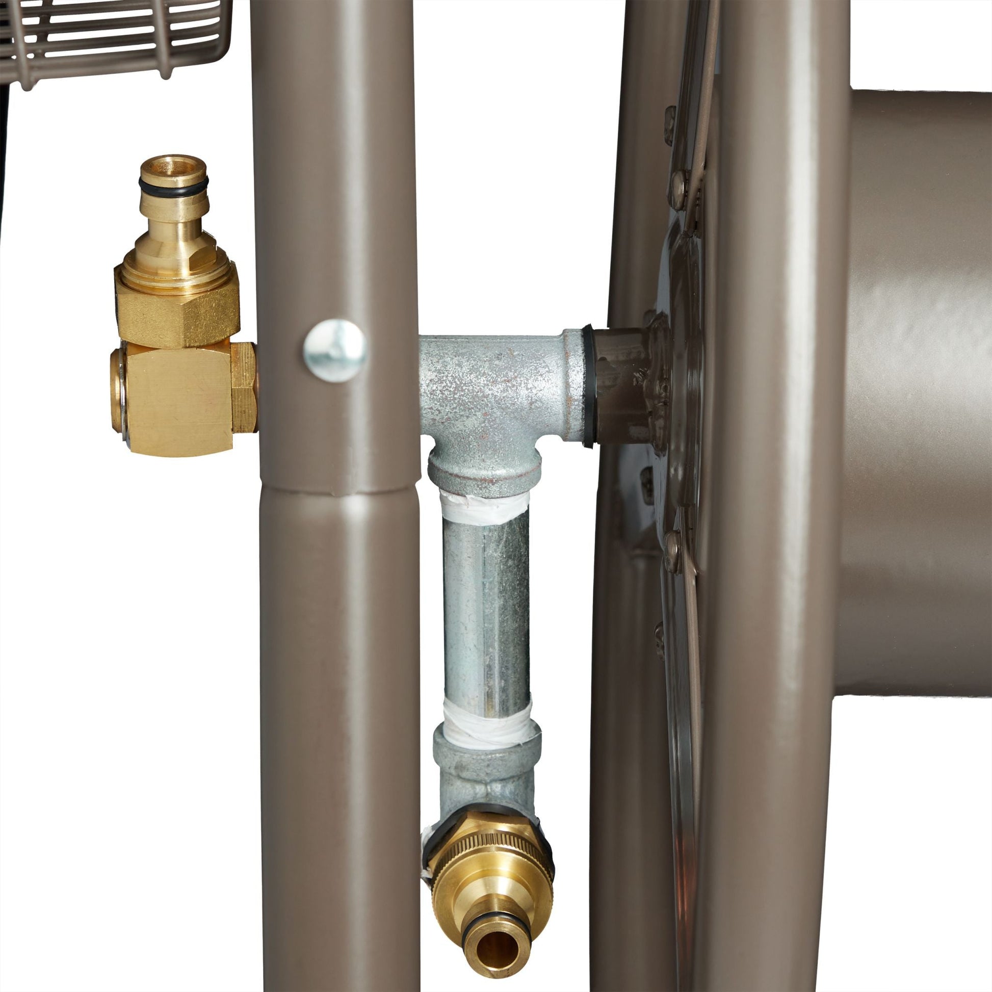 Schlauchwagen 4 Räder braun Braun von Relaxdays