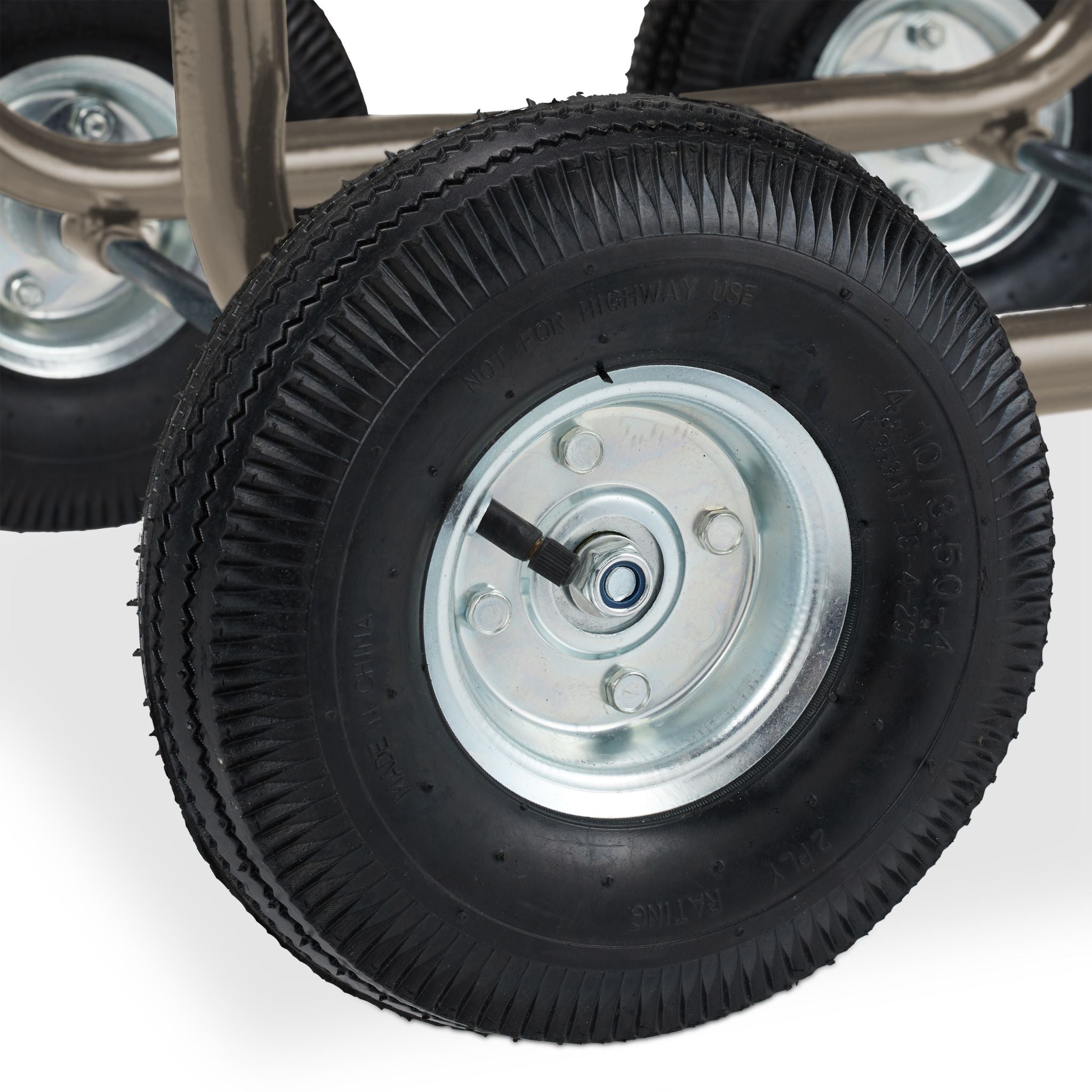 Schlauchwagen 4 Räder braun Braun von Relaxdays