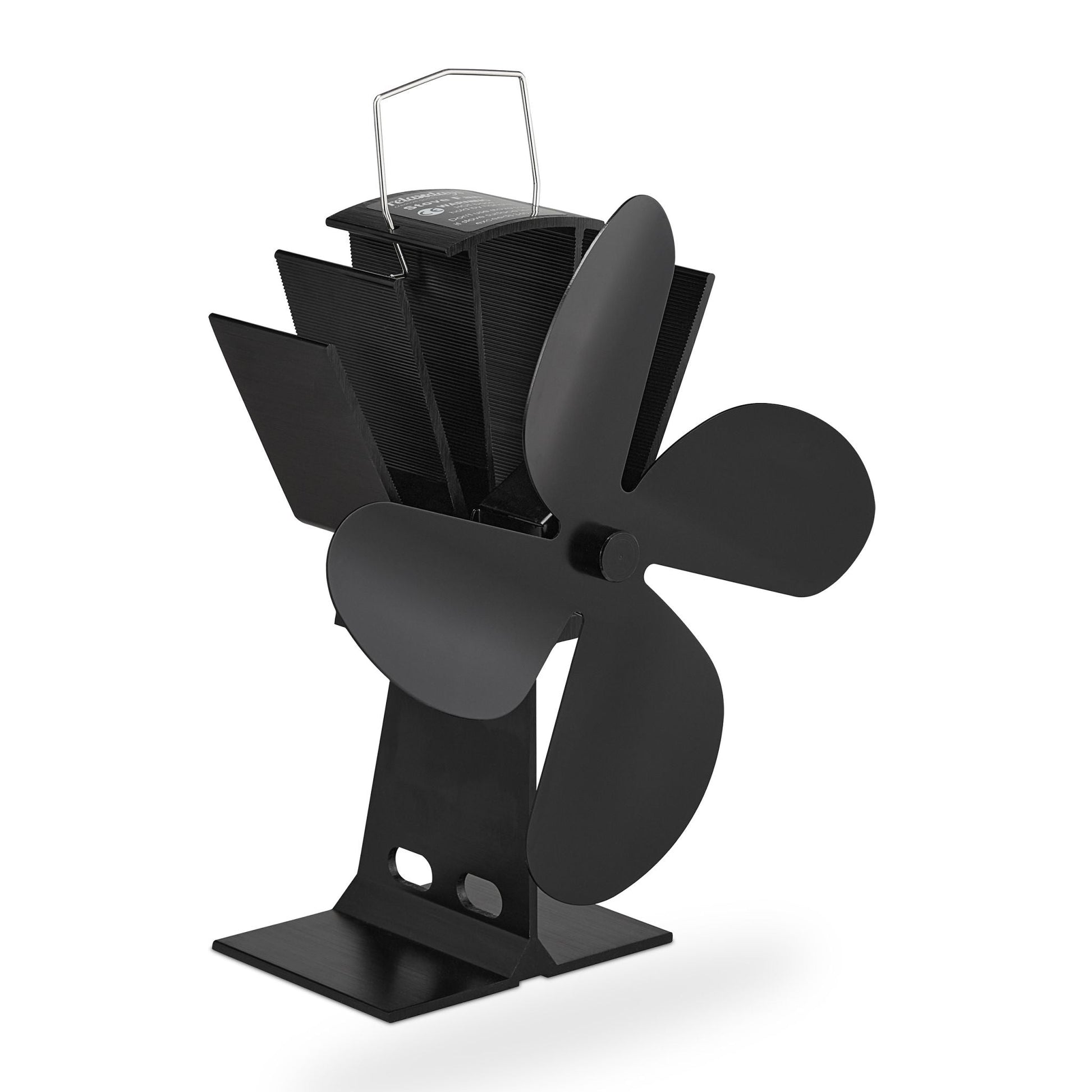 Ofenventilator ohne Strom schwarz Schwarz von Relaxdays