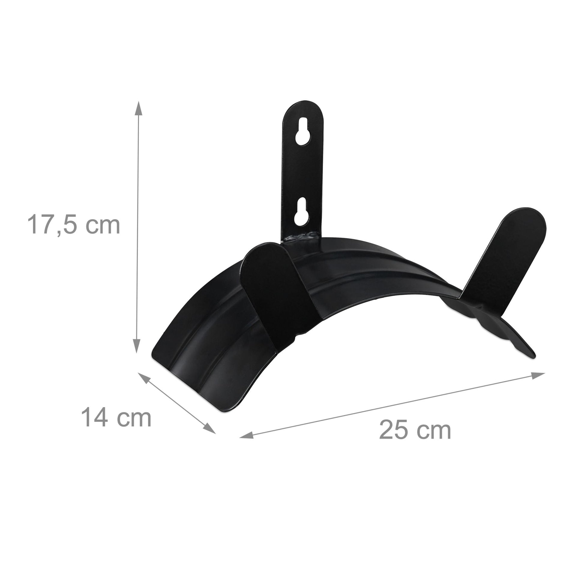 Schlauchhalter Wand Schwarz von Relaxdays