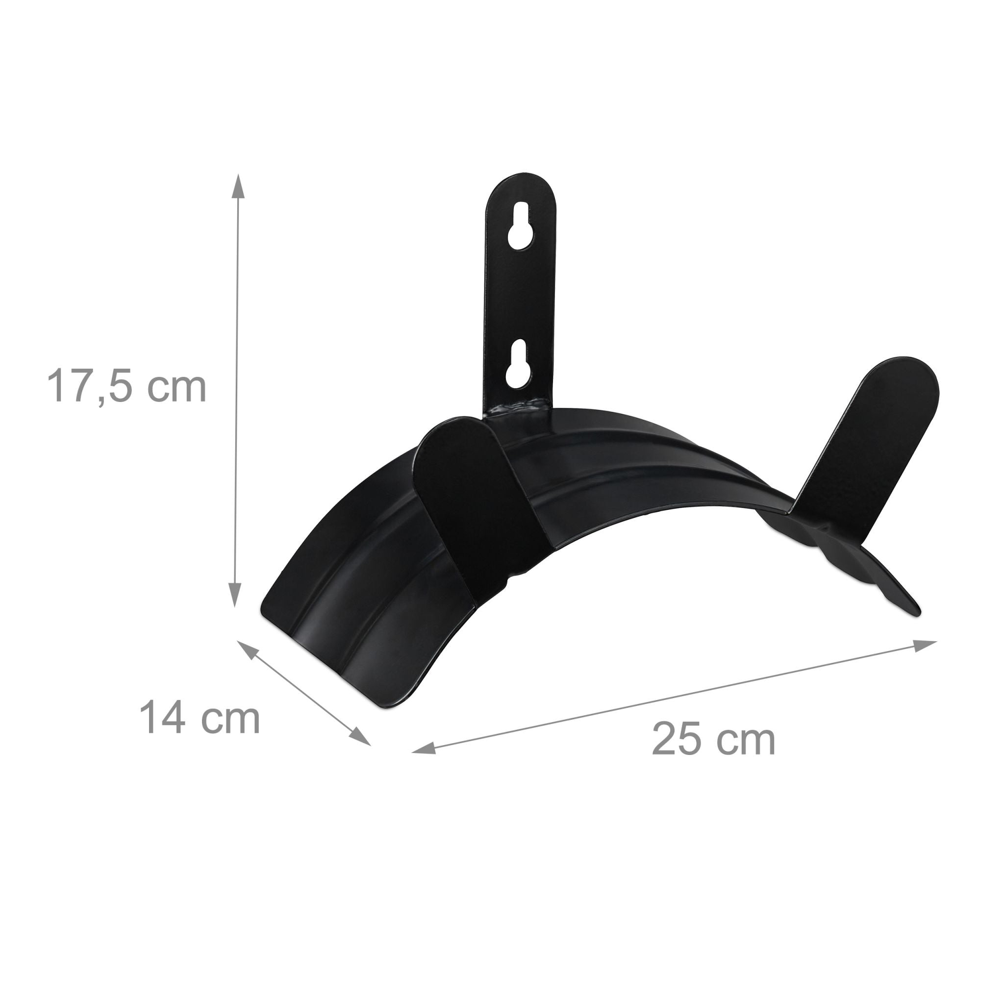 Schlauchhalter Wand Schwarz von Relaxdays