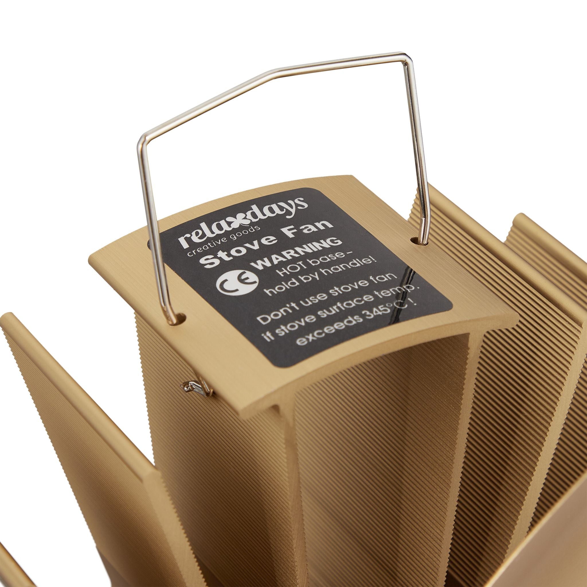 Ofenventilator ohne Strom Hellbraun von Relaxdays