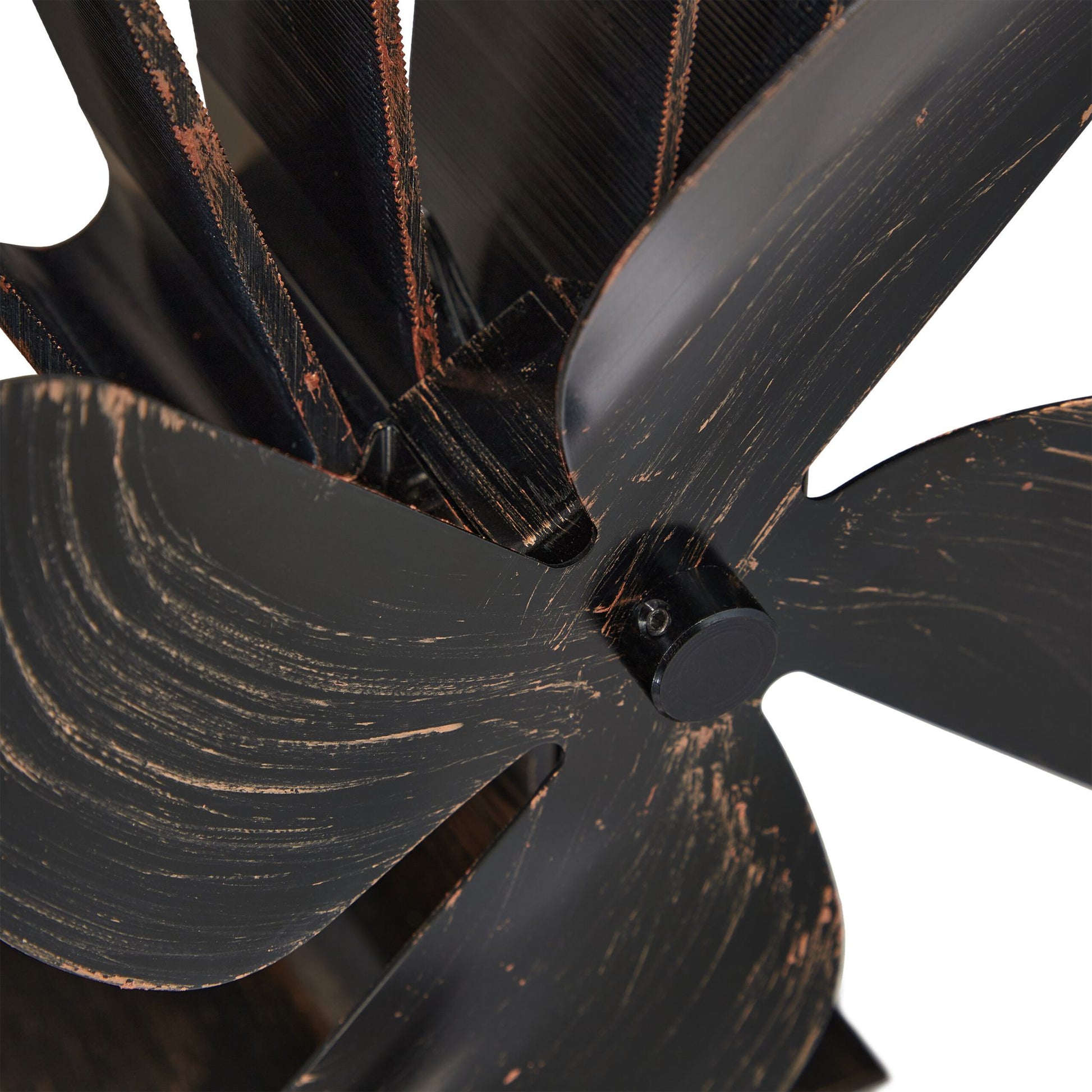 Ofenventilator ohne Strom Vintage Hellbraun-Schwarz von Relaxdays