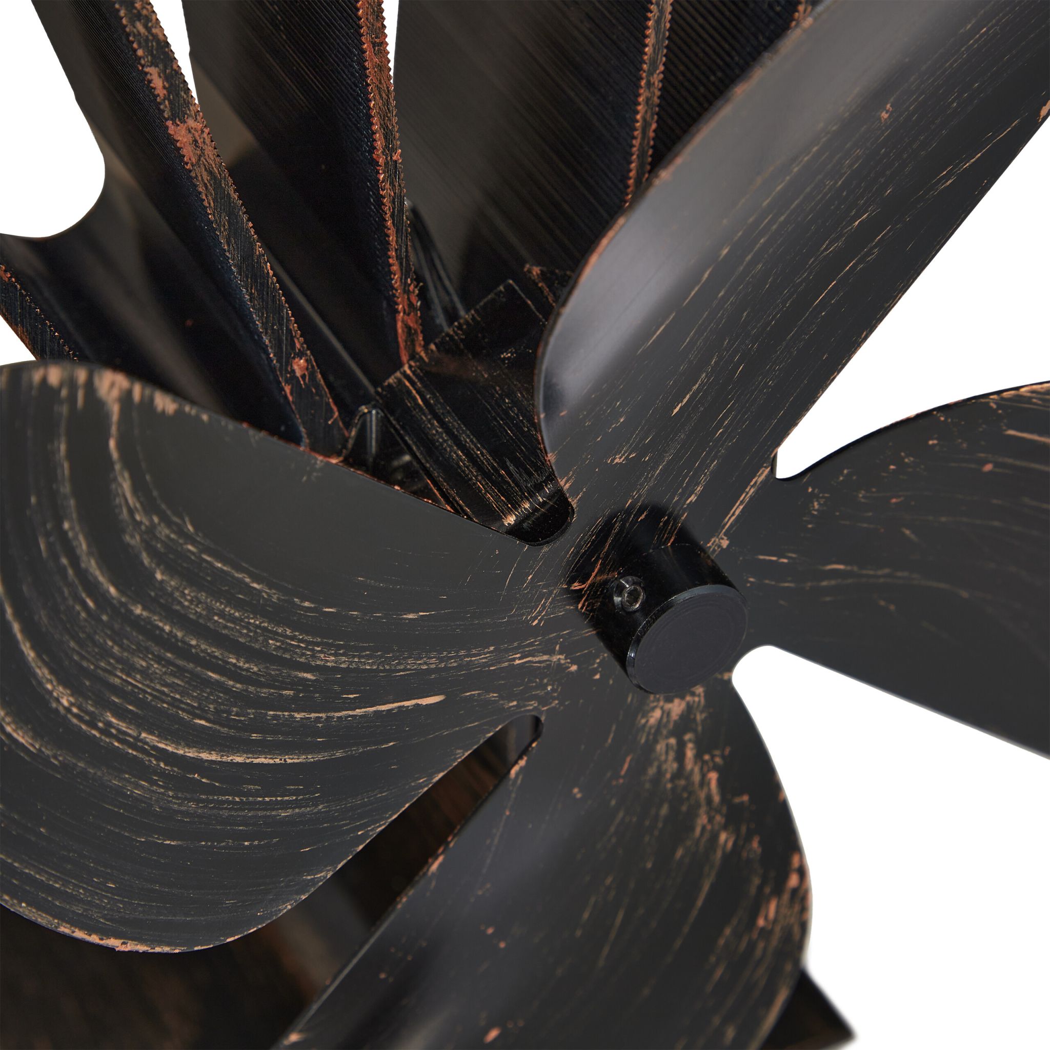 Ofenventilator ohne Strom Vintage Hellbraun-Schwarz von Relaxdays