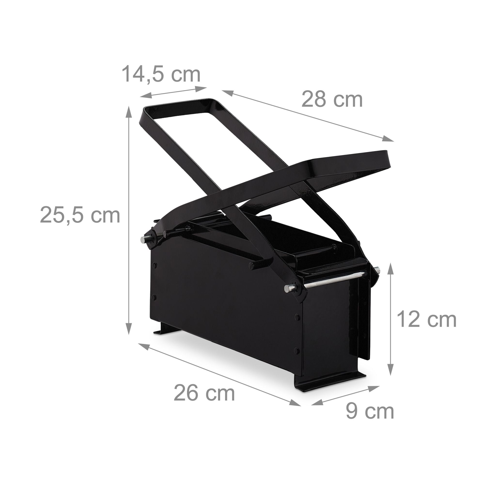 Papierbrikettpresse Schwarz von Relaxdays