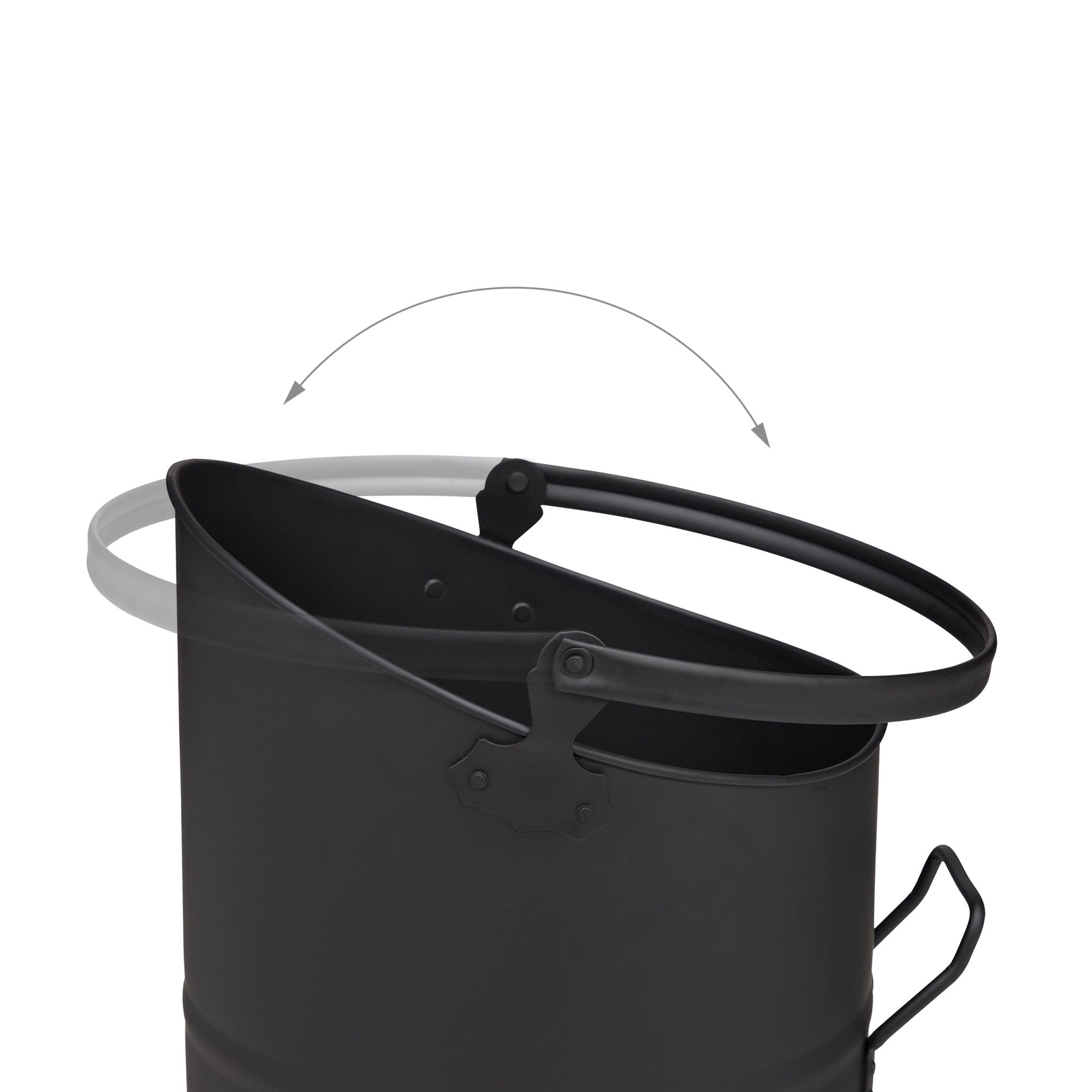 Pelleteimer 3er-Set Schwarz von Relaxdays