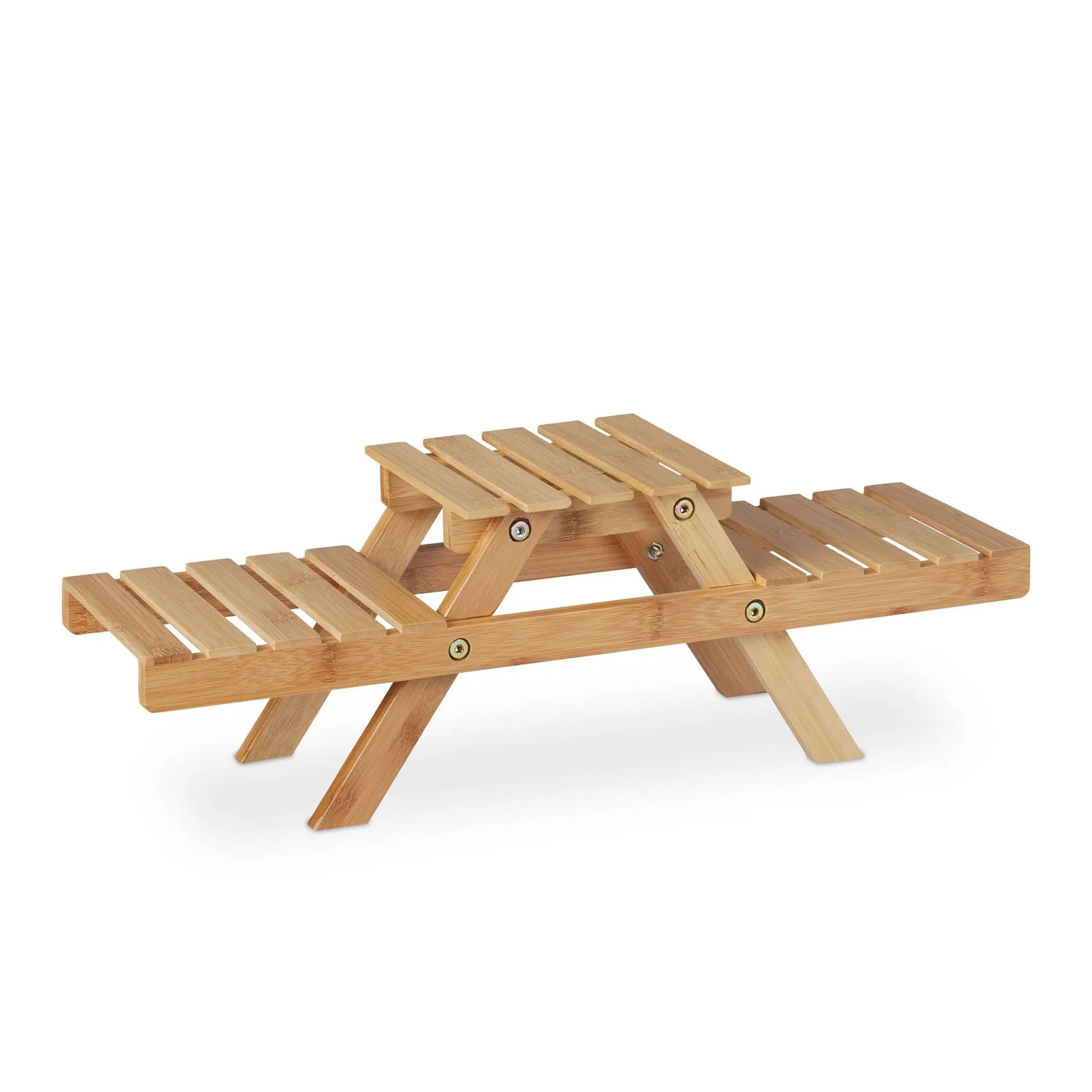 Blumentreppe Bambus Hellbraun von Relaxdays
