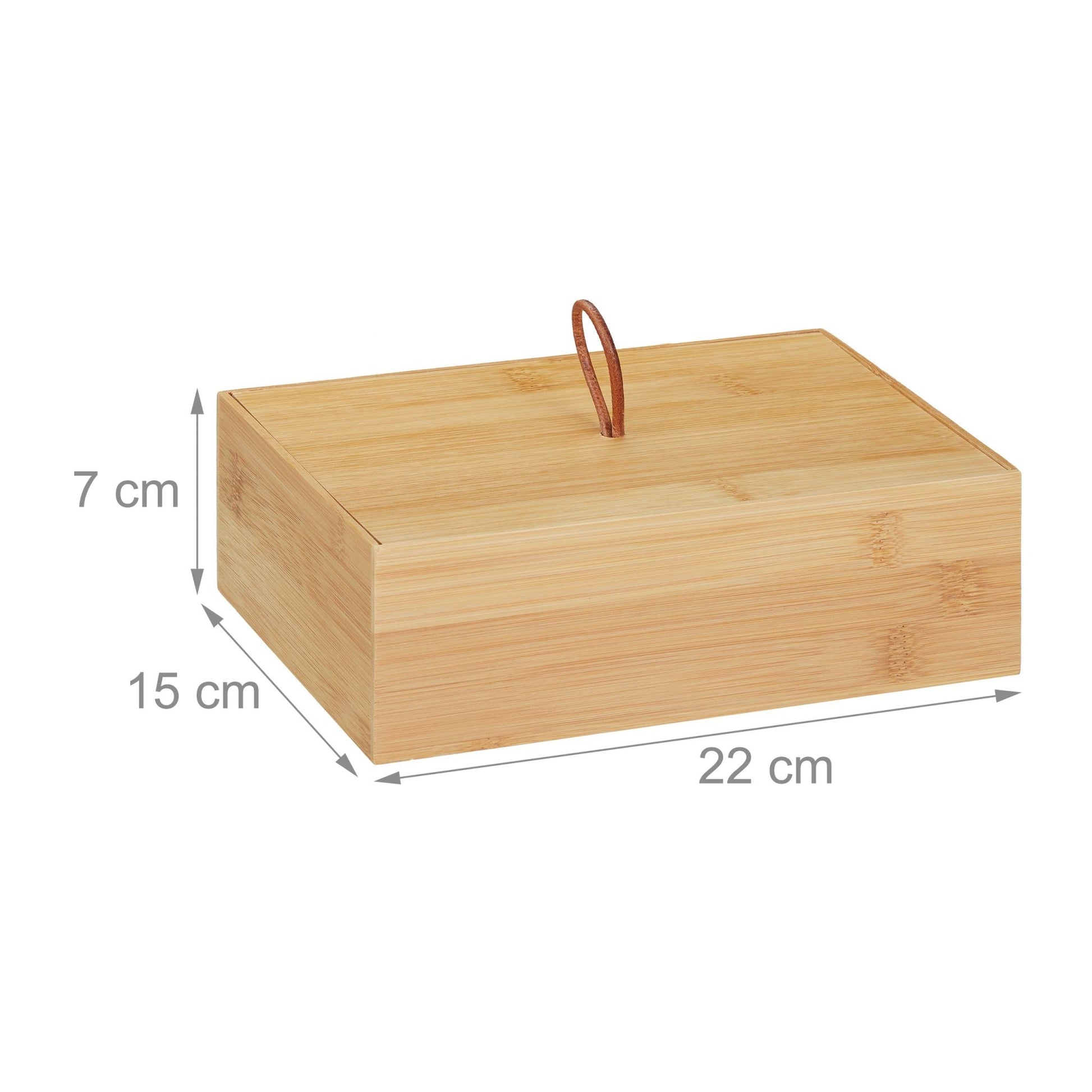 Aufbewahrungsbox mit Deckel Hellbraun von Relaxdays