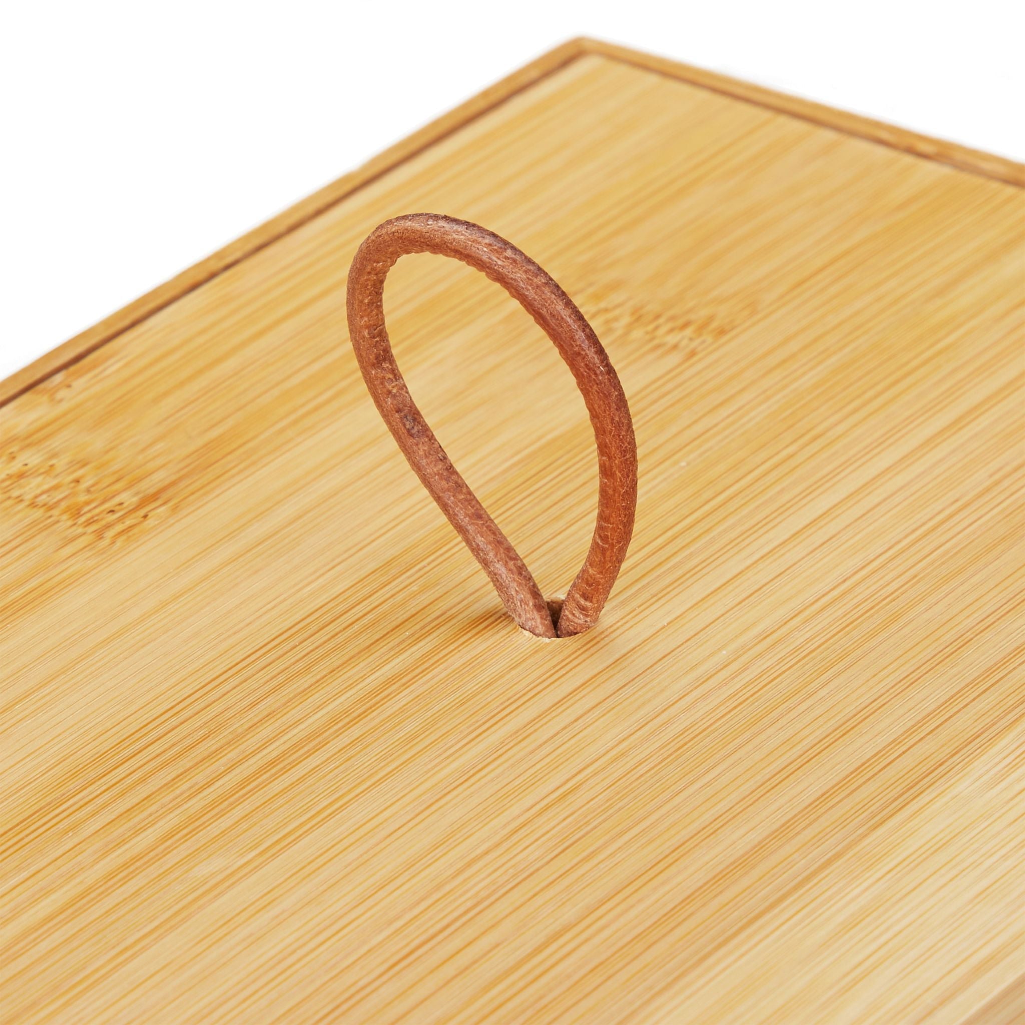 Aufbewahrungsbox mit Deckel Hellbraun von Relaxdays